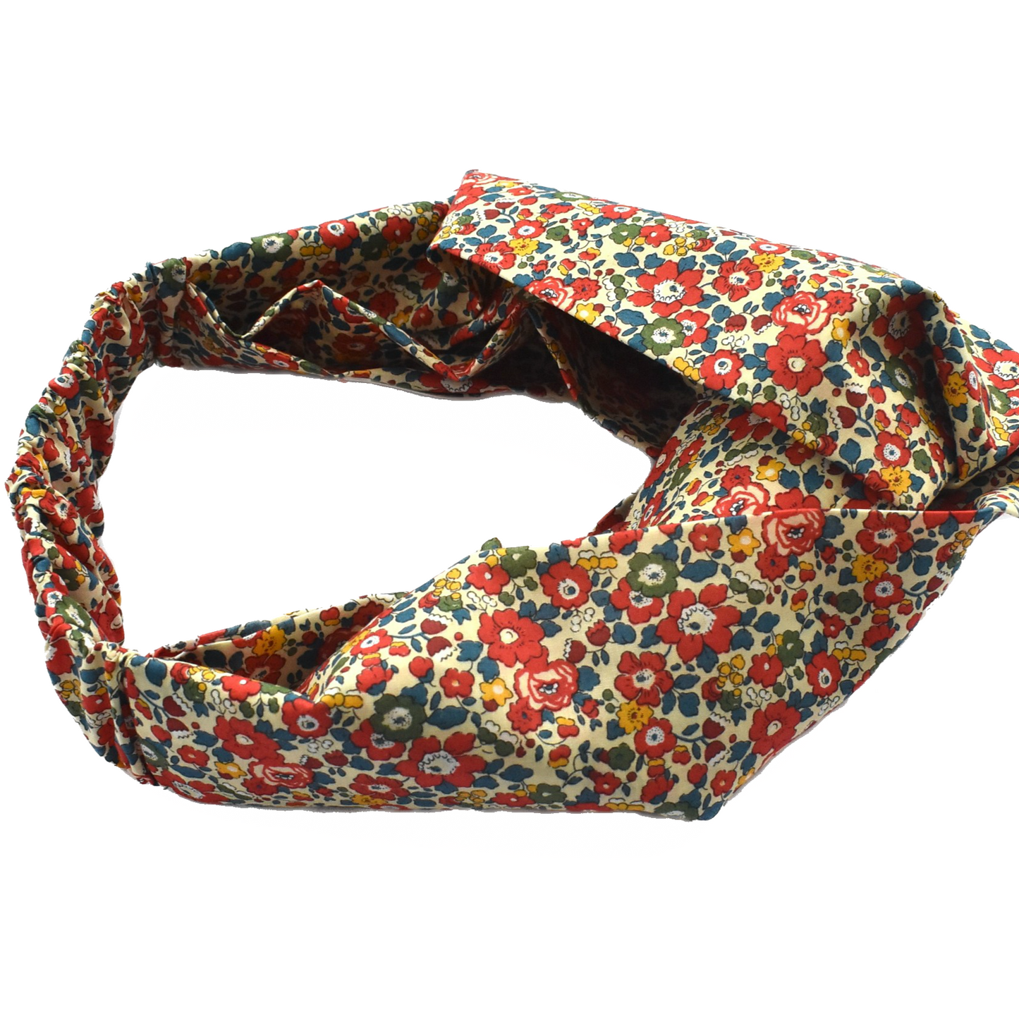 Twisted Turban Headband - Red Betsy Ann Liberty of London print - Silk & Lawn