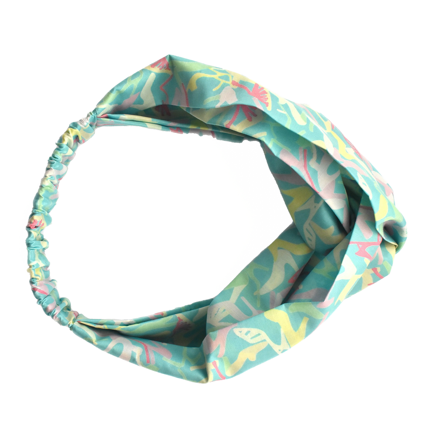 Twisted Turban Headband - Liberty of London Vintage Clara Aqua High Heels print