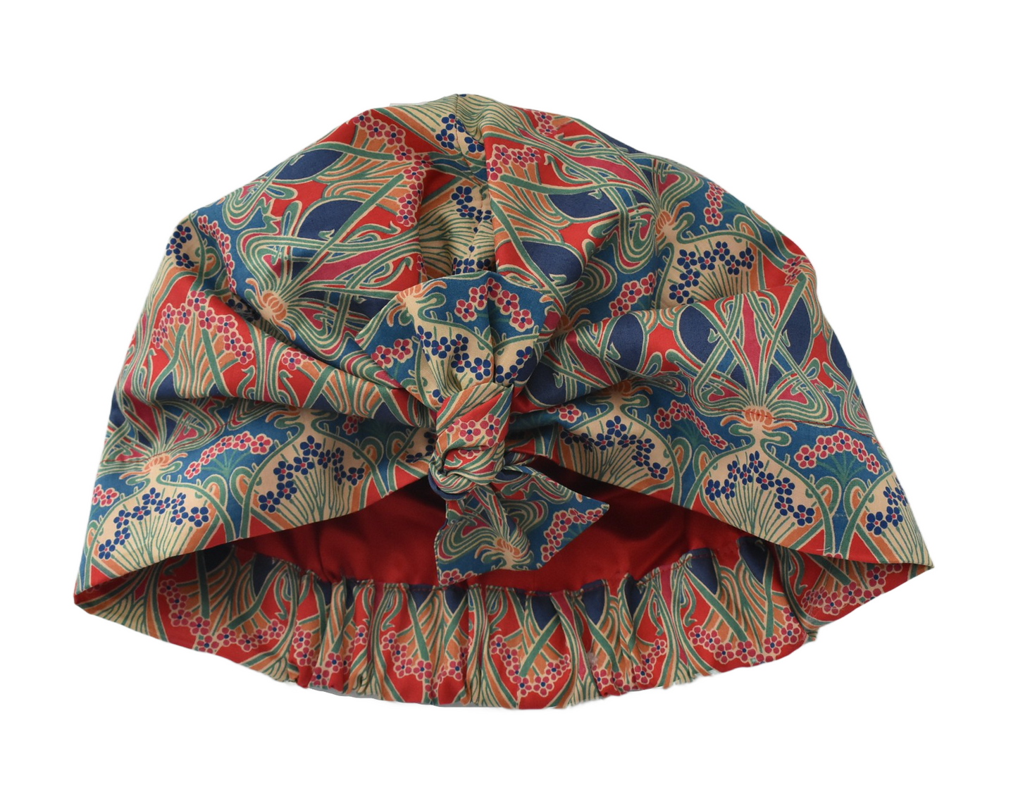 ClassicnTurban Hat - Liberty of London Ianthe in Red