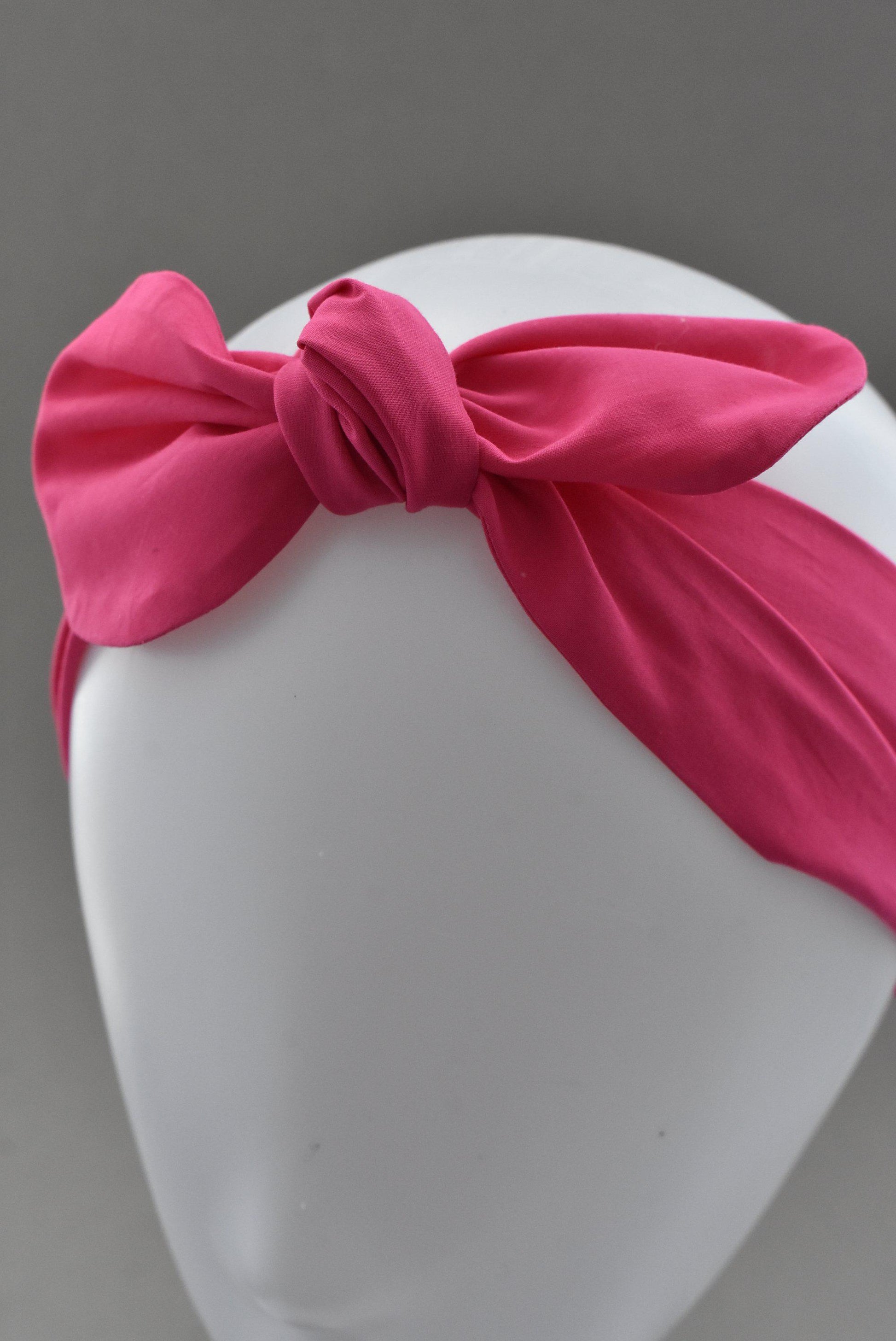 Ladies Tot Knot hairband - Hot Pink - Tot Knots of Brighton