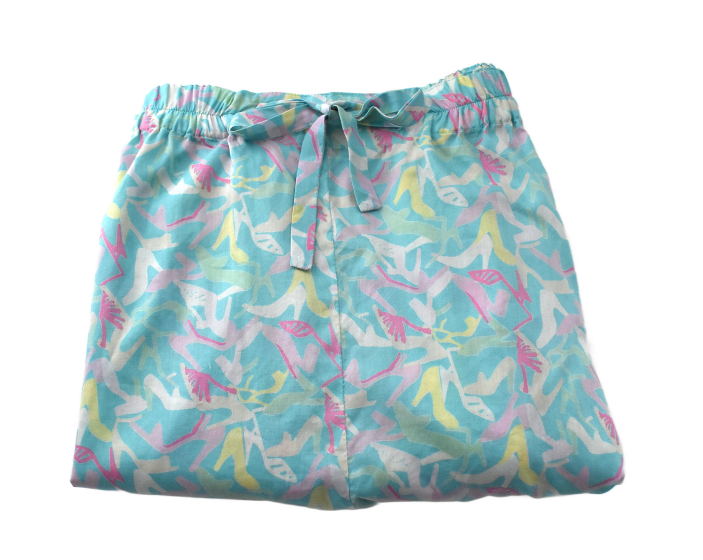 Classic Pyjama bottoms - Vintage Liberty London Clara in turquoise - shoe print