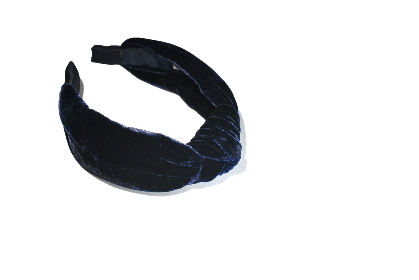 Classic Knot head band - Navy Blue Velvet