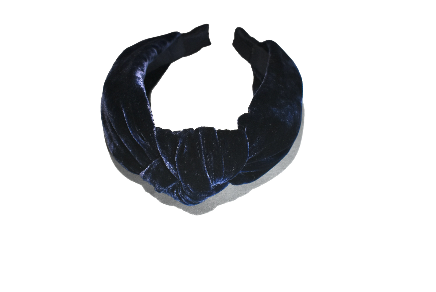 Classic Knot head band - Navy Blue Velvet