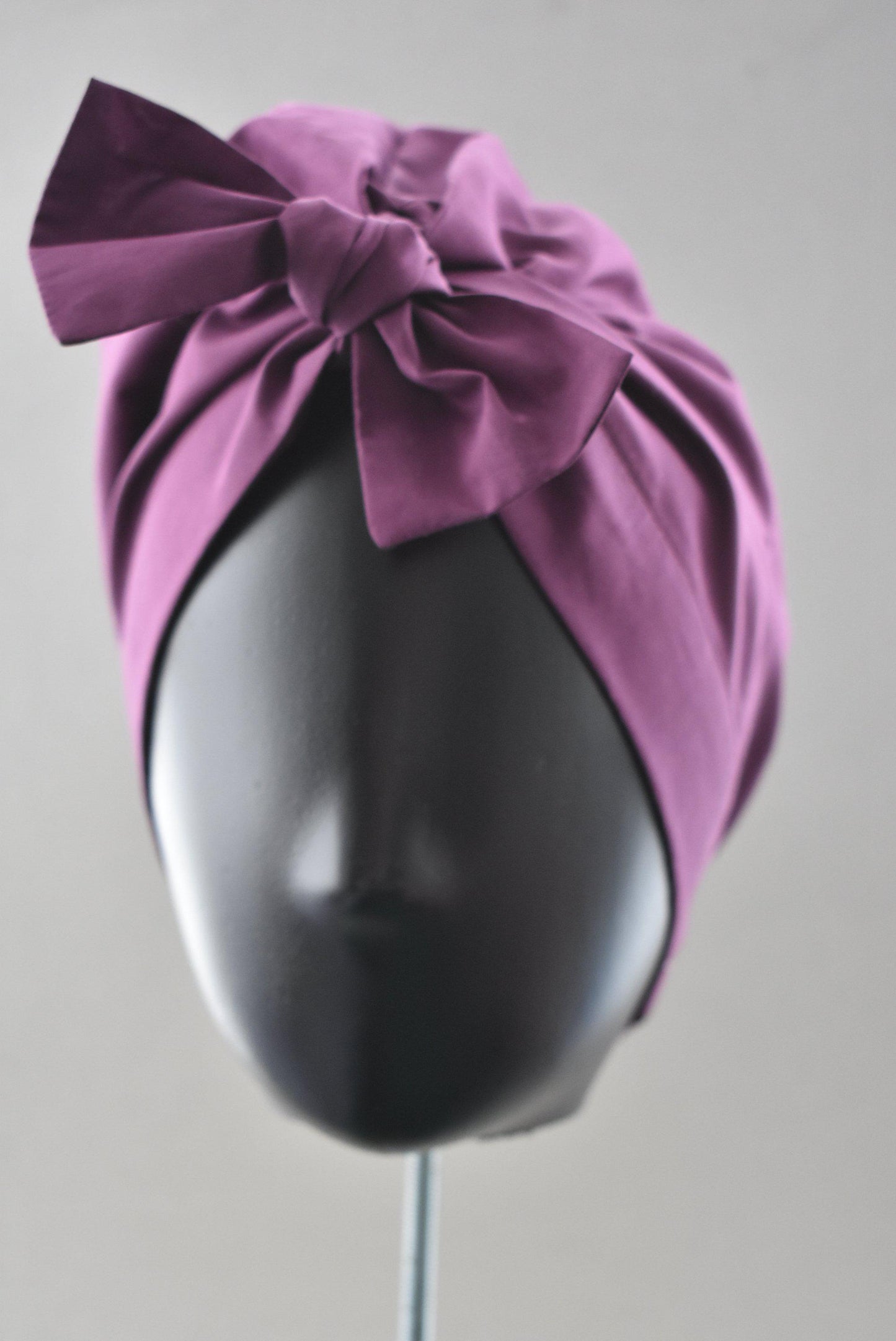 Ladies Turban Hat - Liberty of London Aubergine Purple