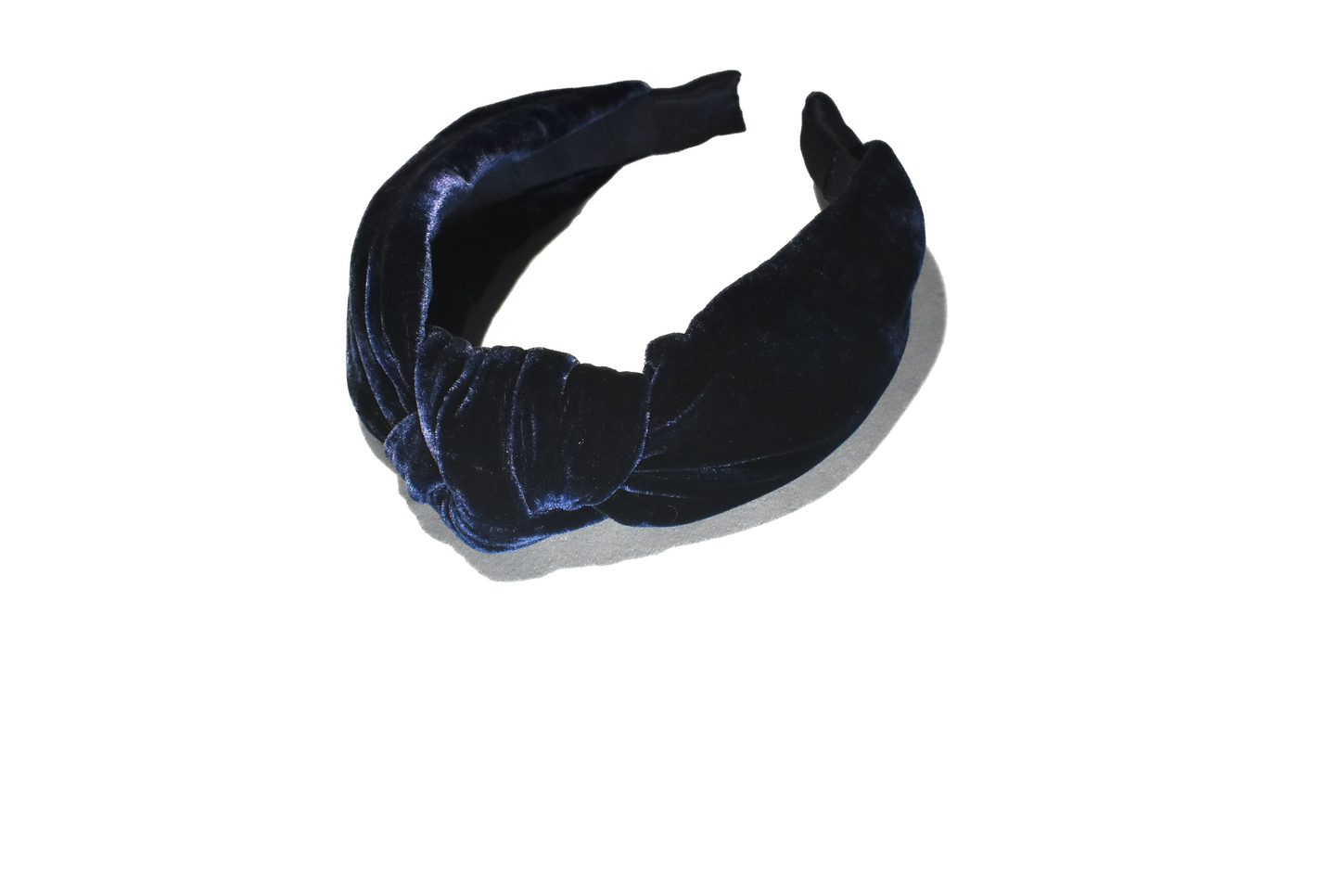 Classic Knot head band - Navy Blue Velvet