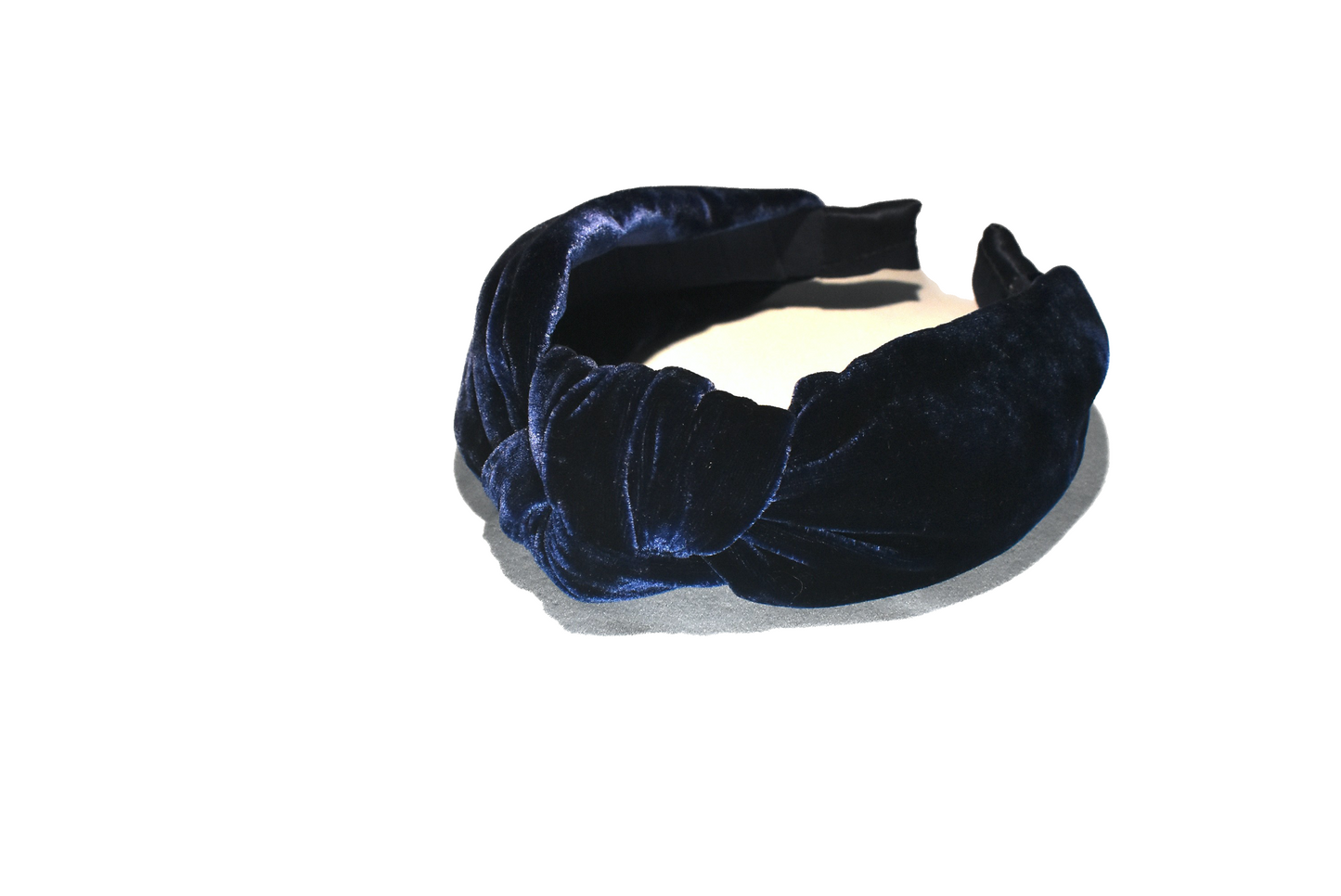 Classic Knot head band - Navy Blue Velvet