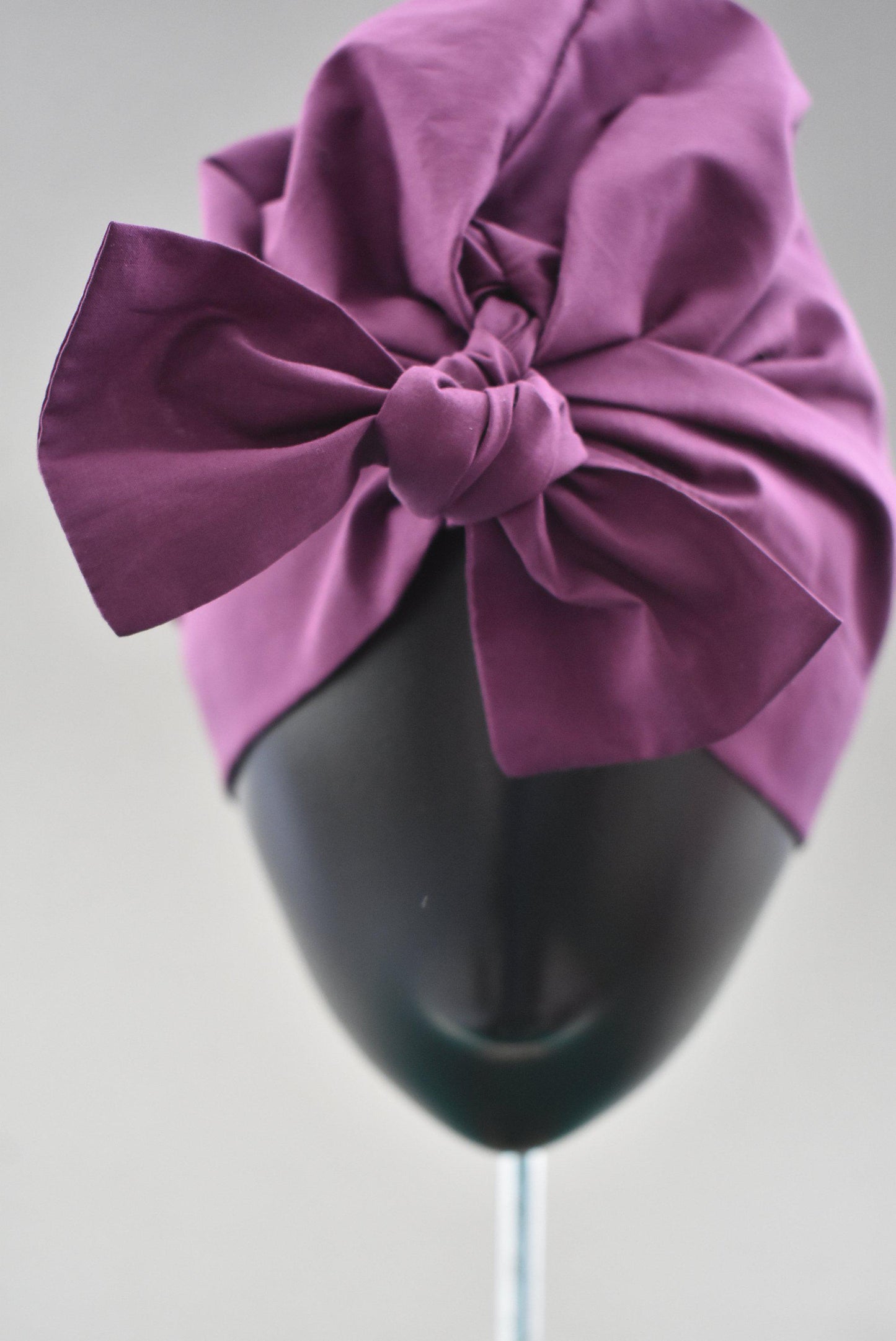 Ladies Turban Hat - Liberty of London Aubergine Purple