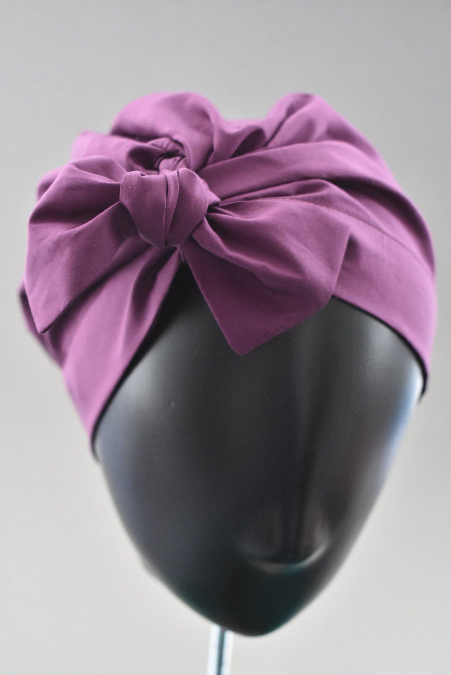 Ladies Turban Hat - Liberty of London Aubergine Purple
