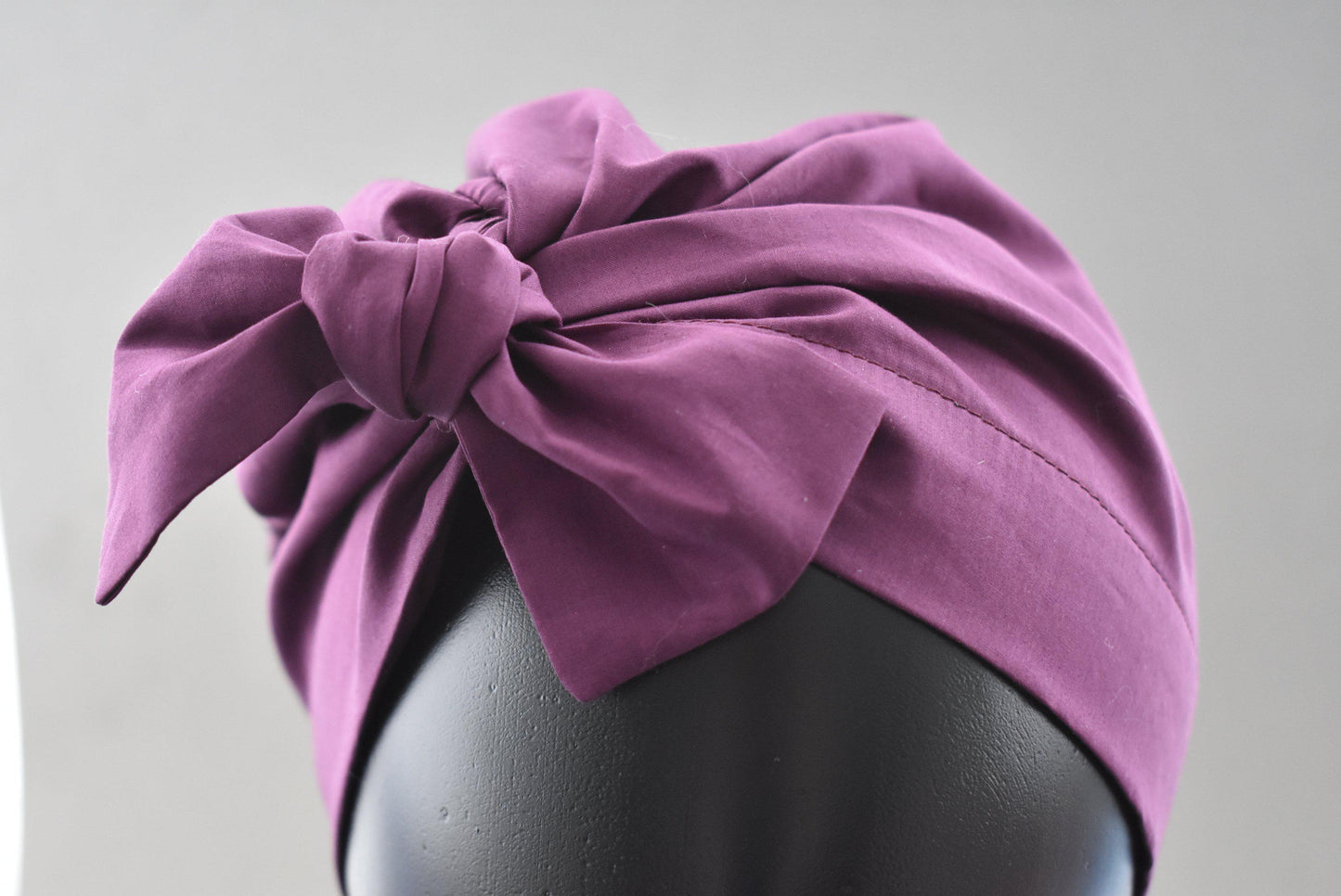 Ladies Turban Hat - Liberty of London Aubergine Purple