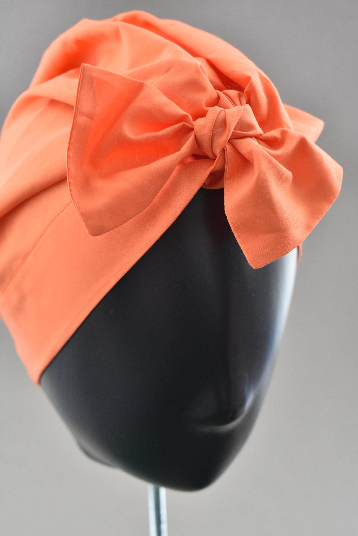 Ladies Turban Hat - Liberty of London Tangerine Orange