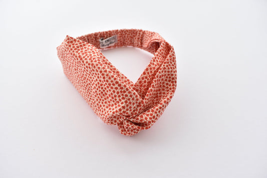 Ladies Twisted Turban hairband and neck scarf - Christmas Red Marco Liberty of London - Tot Knots of Brighton