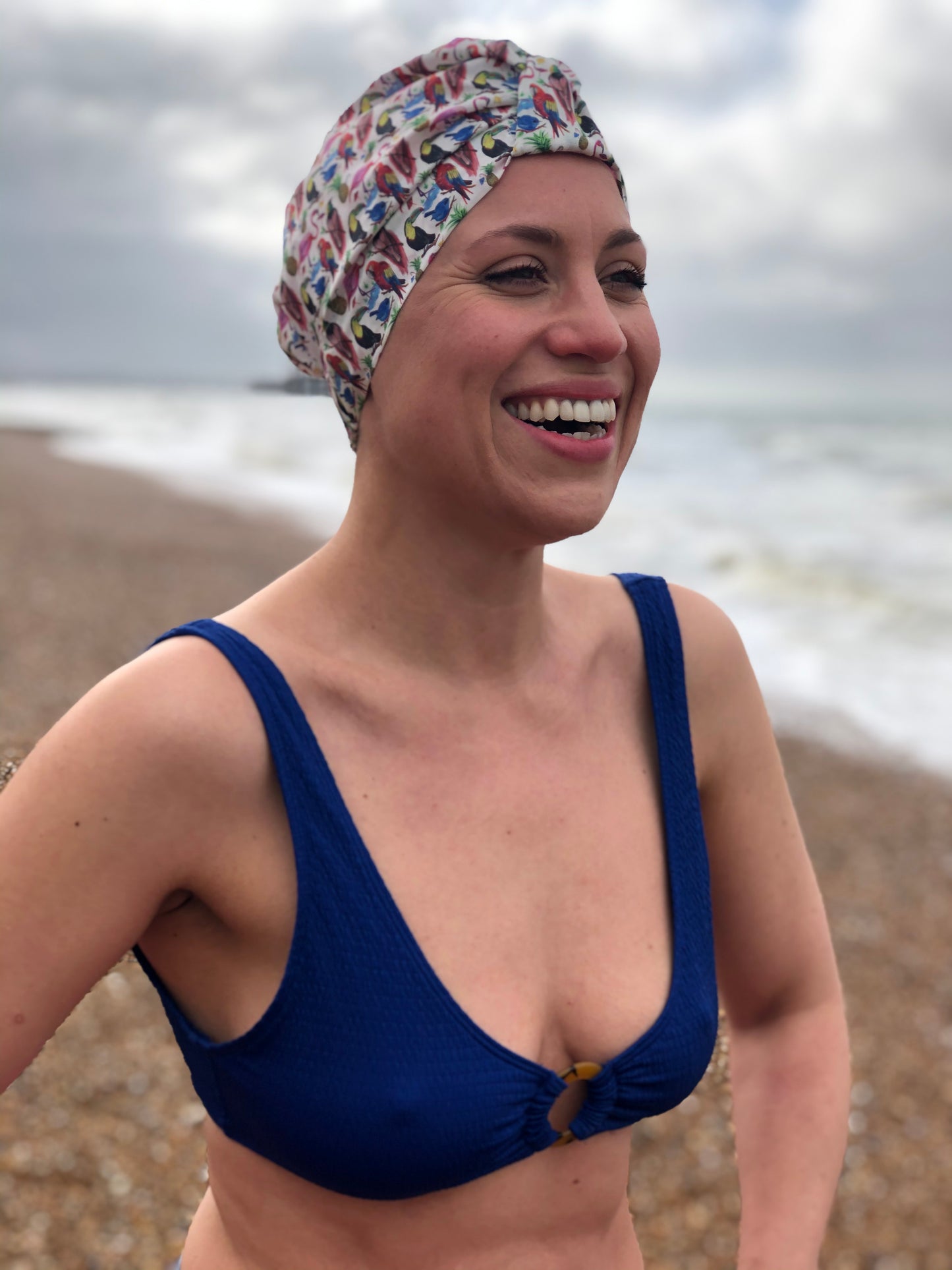 Salty Sea Knot - Swimming Cap Topper /Turban - Birds of Paradise