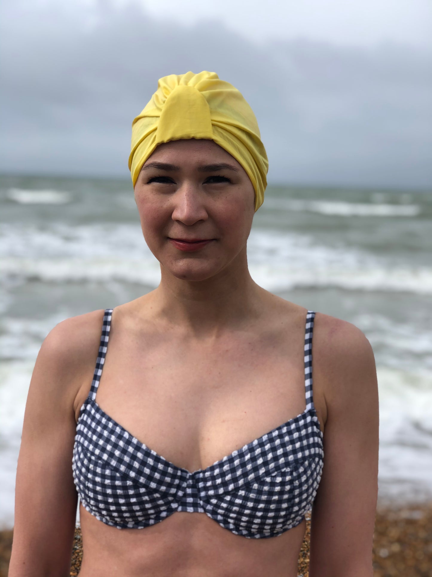 Salty Sea Knot - Swimming Cap Topper - Swim Turban - Yellow