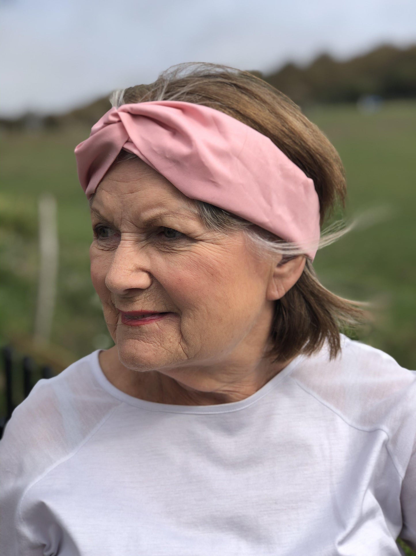 Ladies Twisted Turban Headband - Liberty of London Dusty Pink