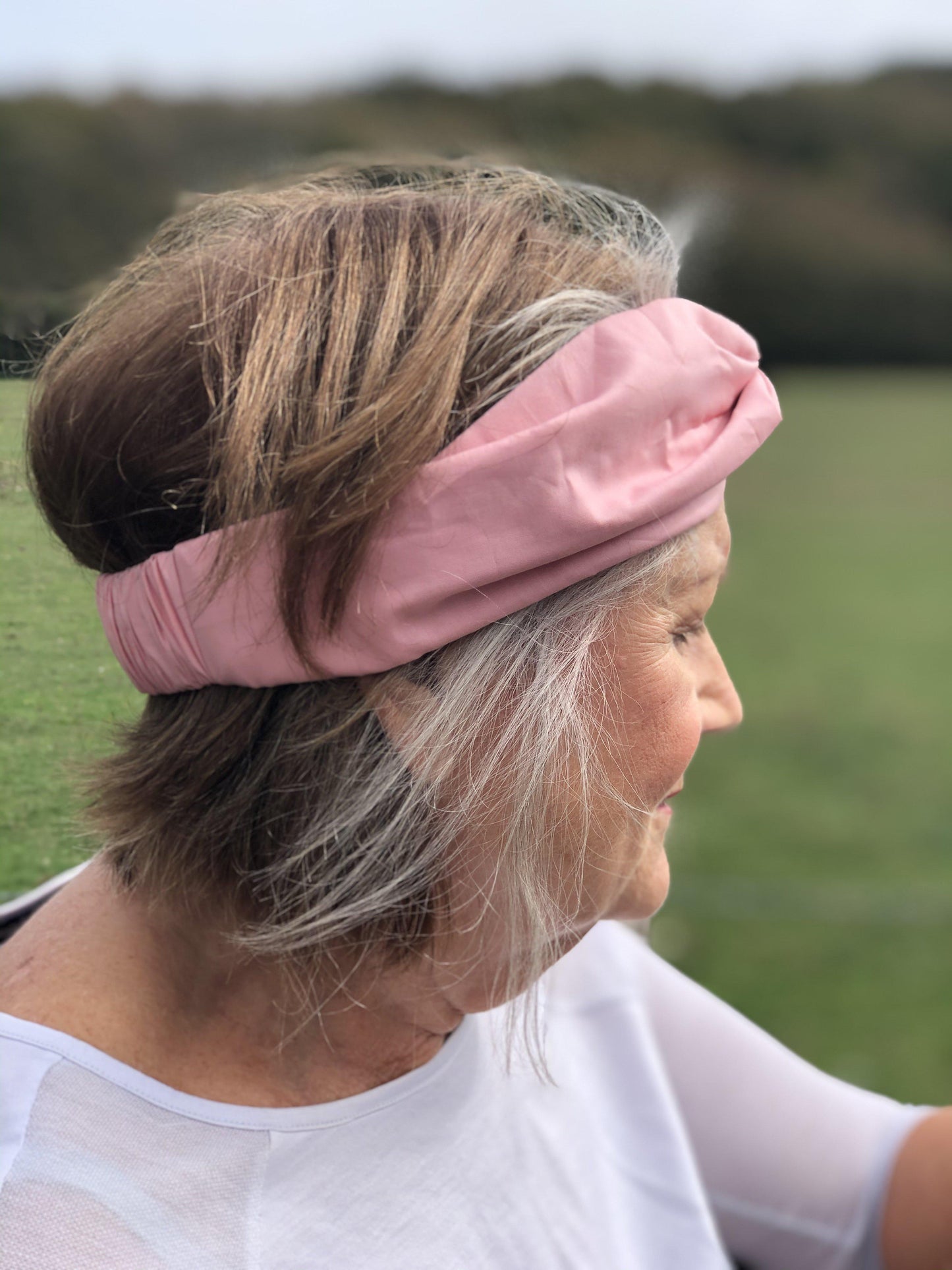 Ladies Twisted Turban Headband - Liberty of London Dusty Pink
