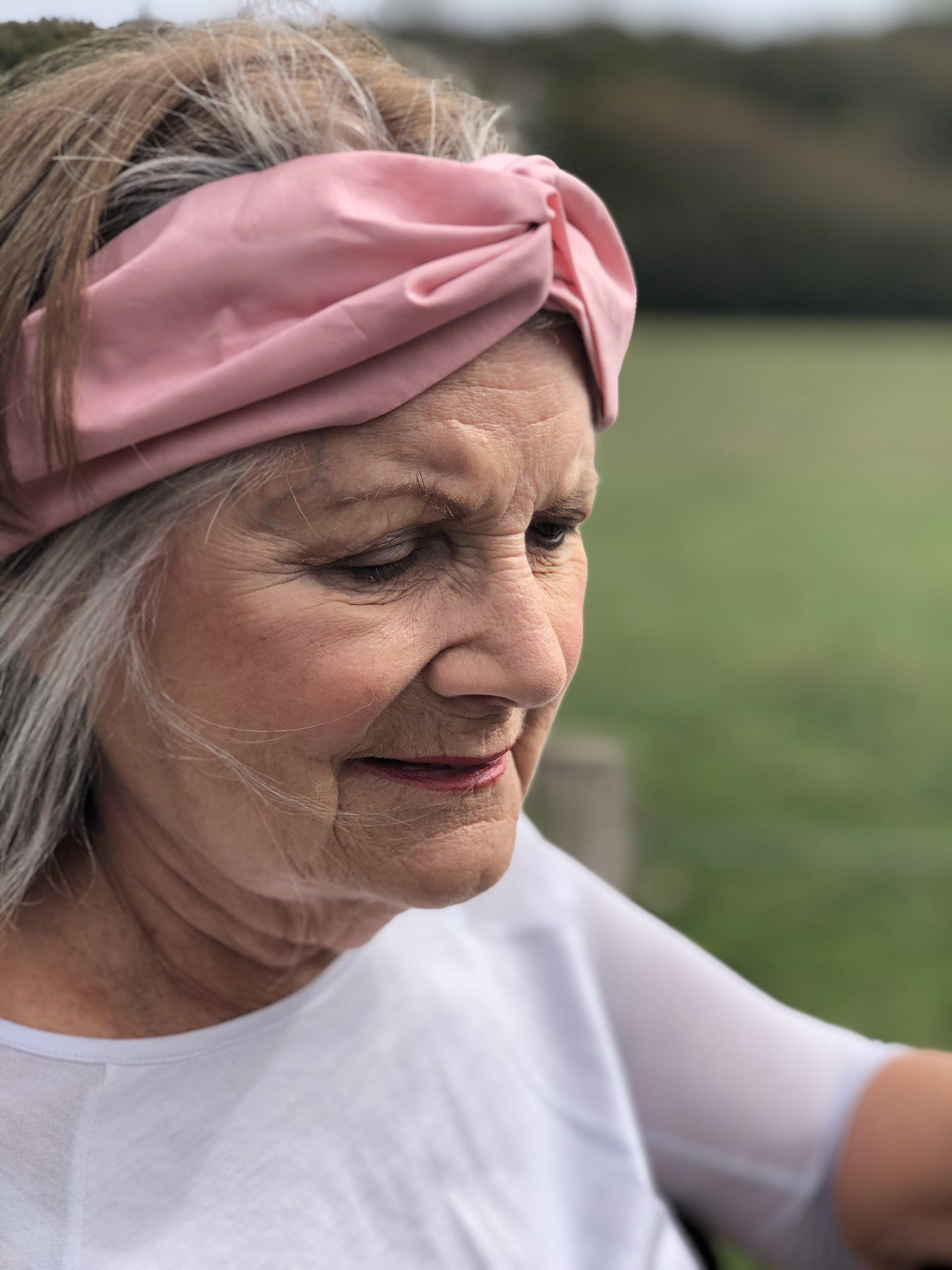 Ladies Twisted Turban Headband - Liberty of London Dusty Pink
