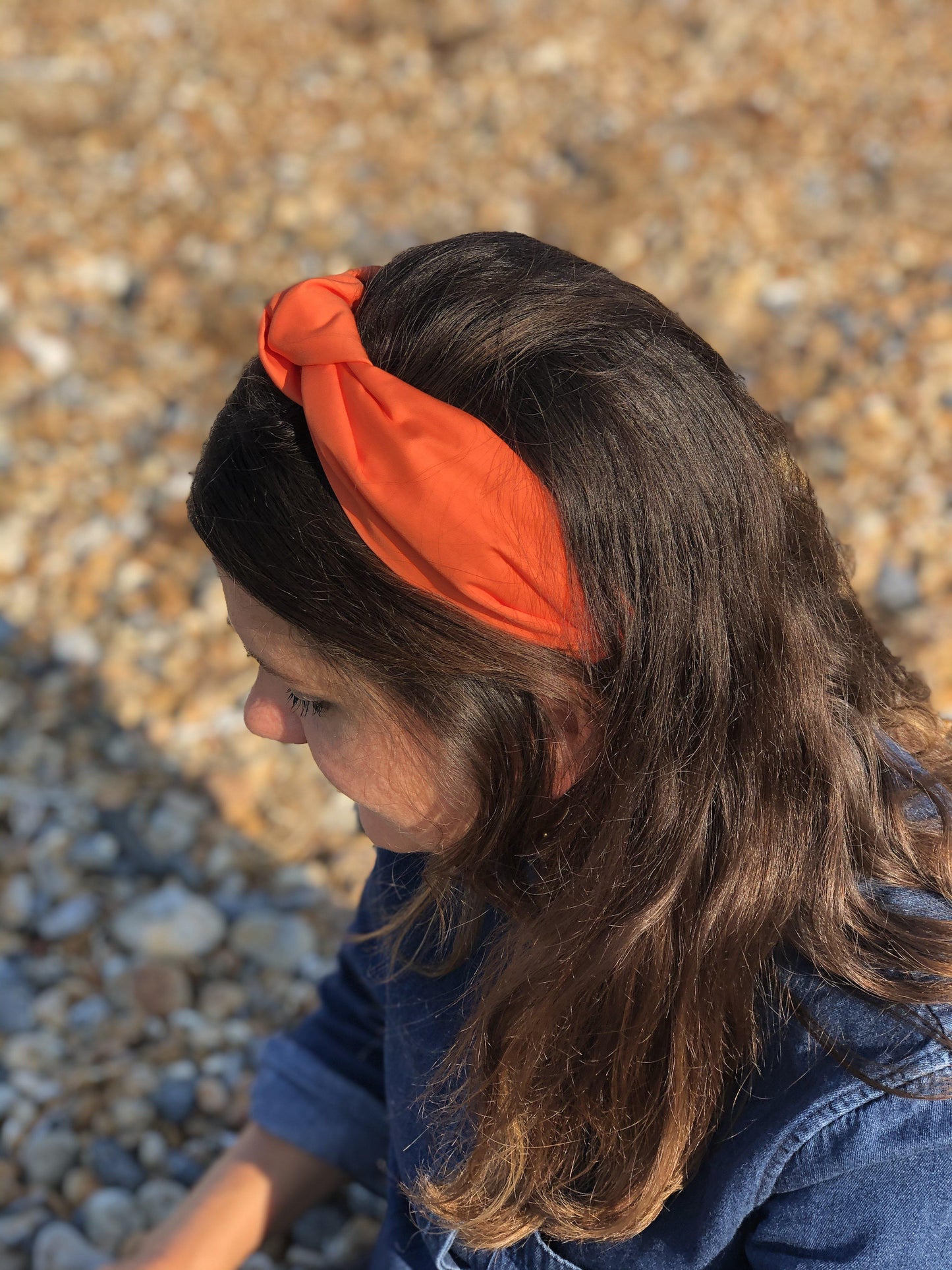 Ladies Knot Alice band - Liberty of London Tangerine Orange