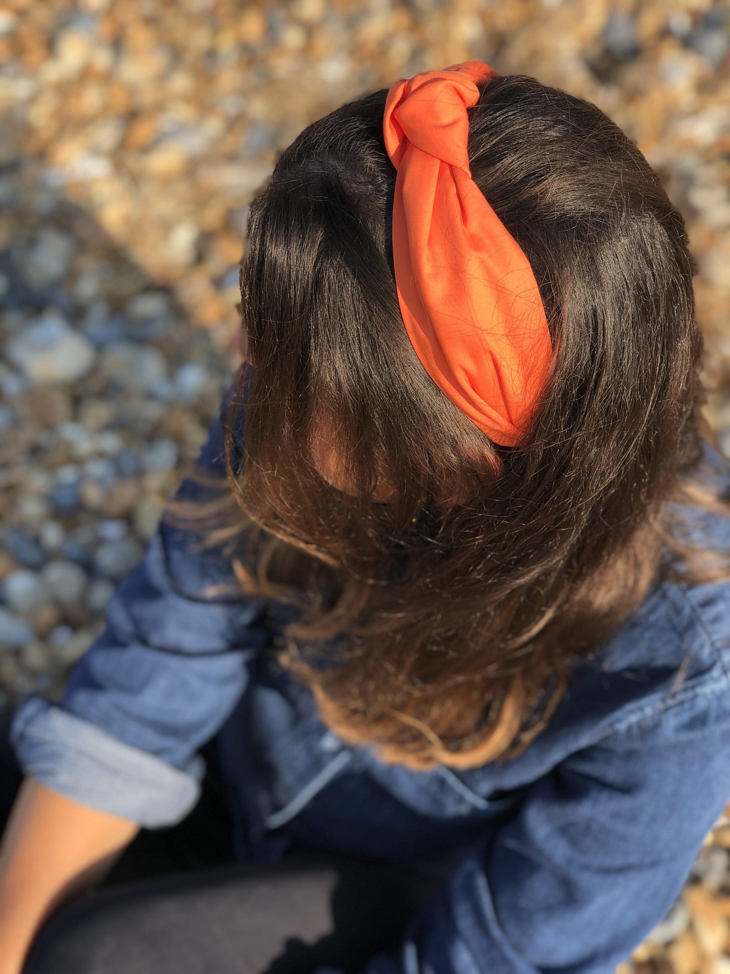 Ladies Knot Alice band - Liberty of London Tangerine Orange
