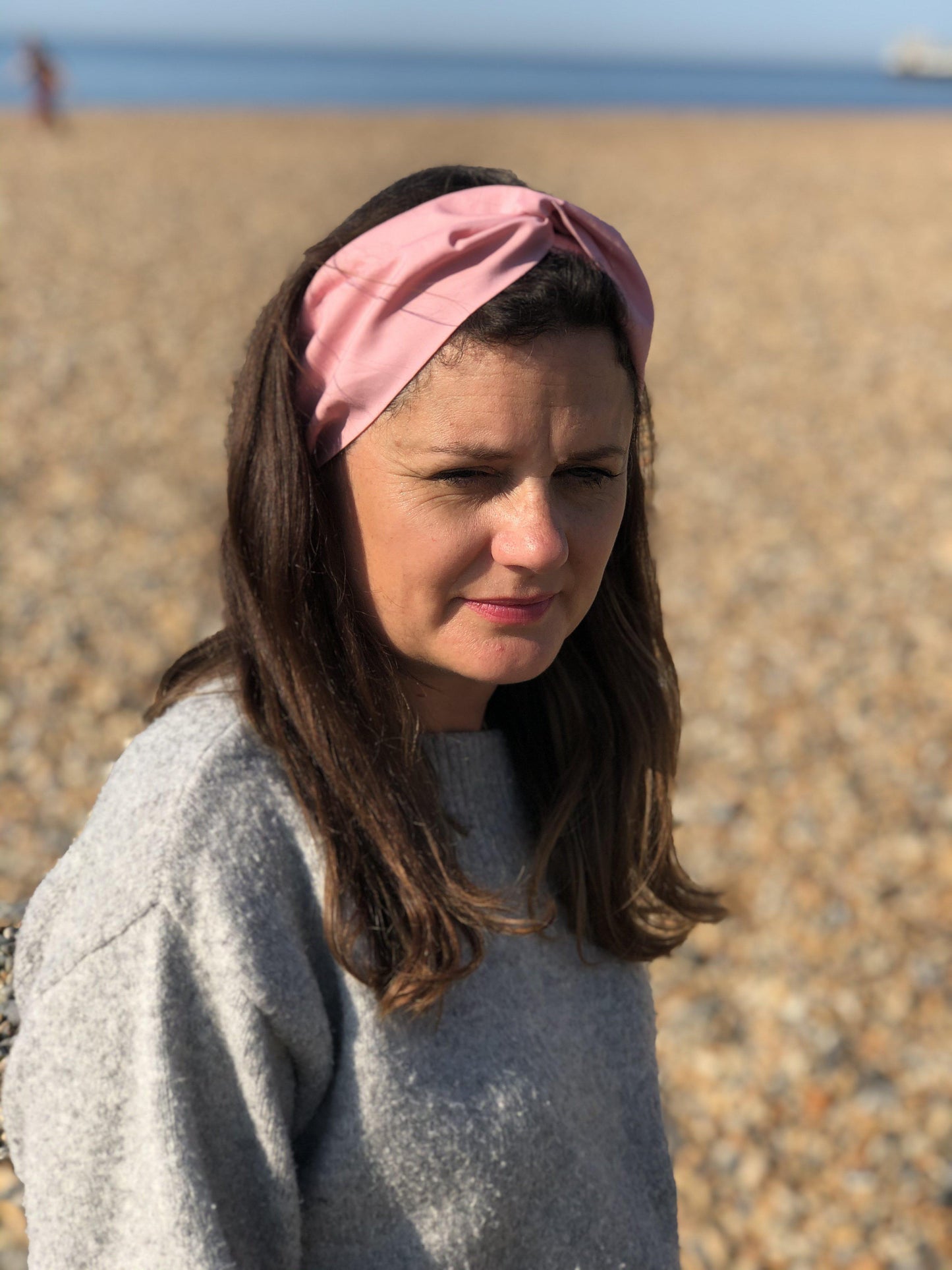 Ladies Twisted Turban Headband - Liberty of London Dusty Pink