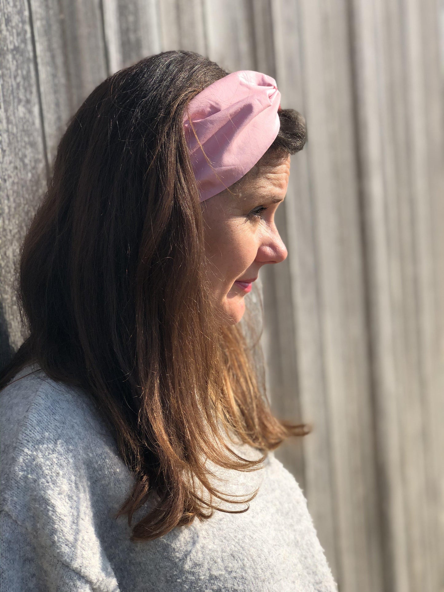 Ladies Twisted Turban Headband - Liberty of London Dusty Pink
