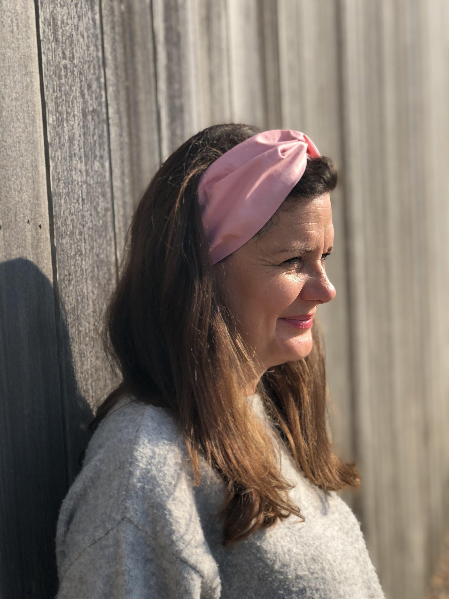 Ladies Twisted Turban Headband - Liberty of London Dusty Pink