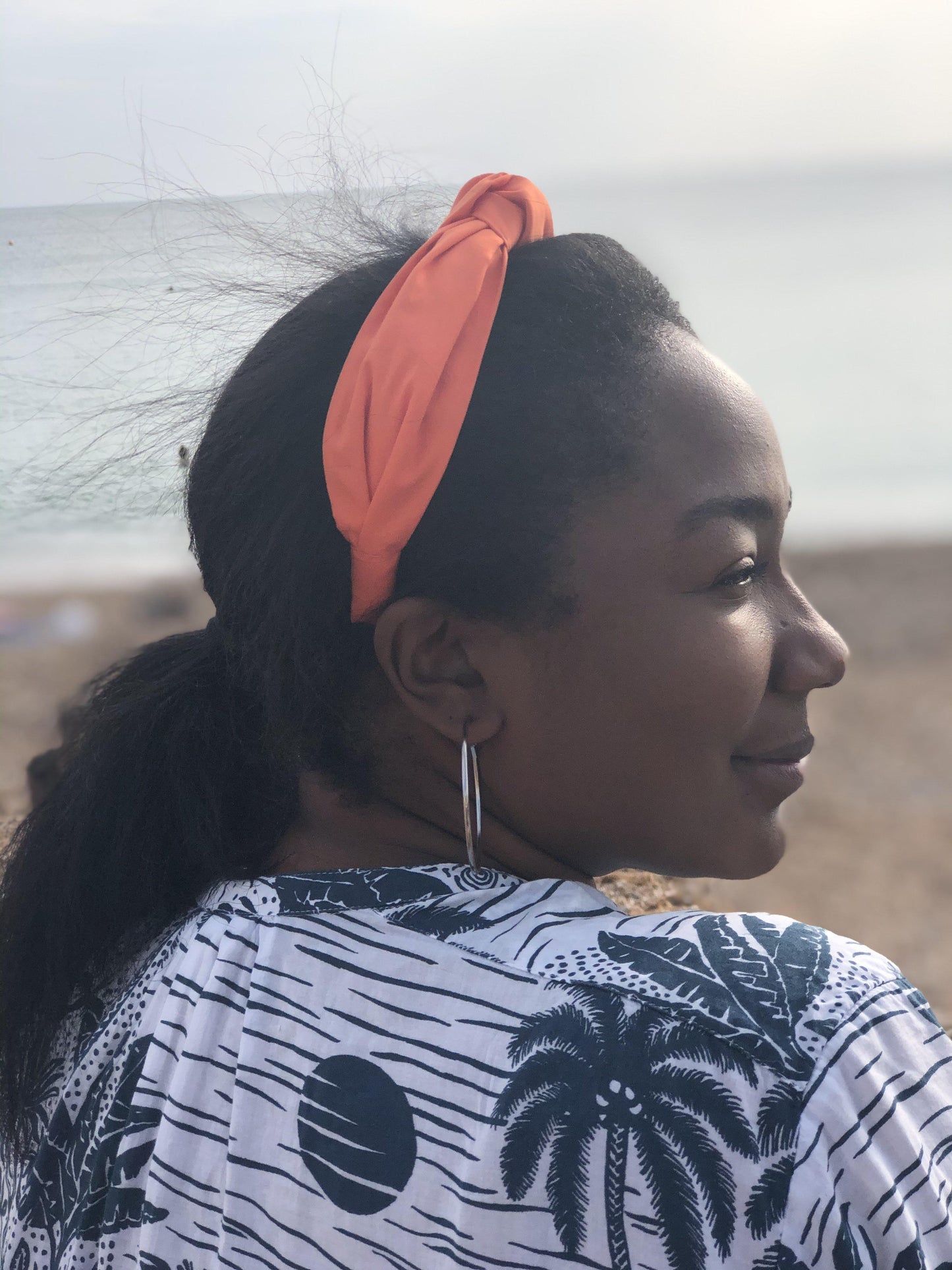 Ladies Knot Alice band - Liberty of London Tangerine Orange