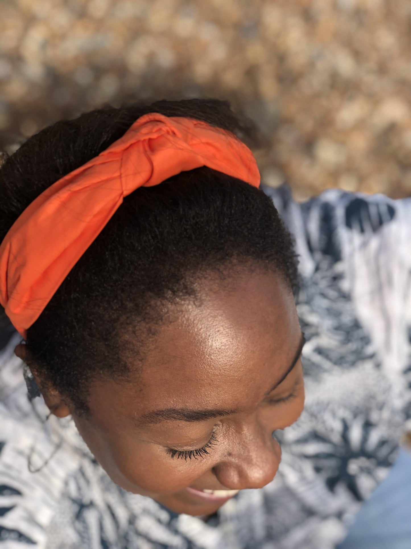 Ladies Knot Alice band - Liberty of London Tangerine Orange