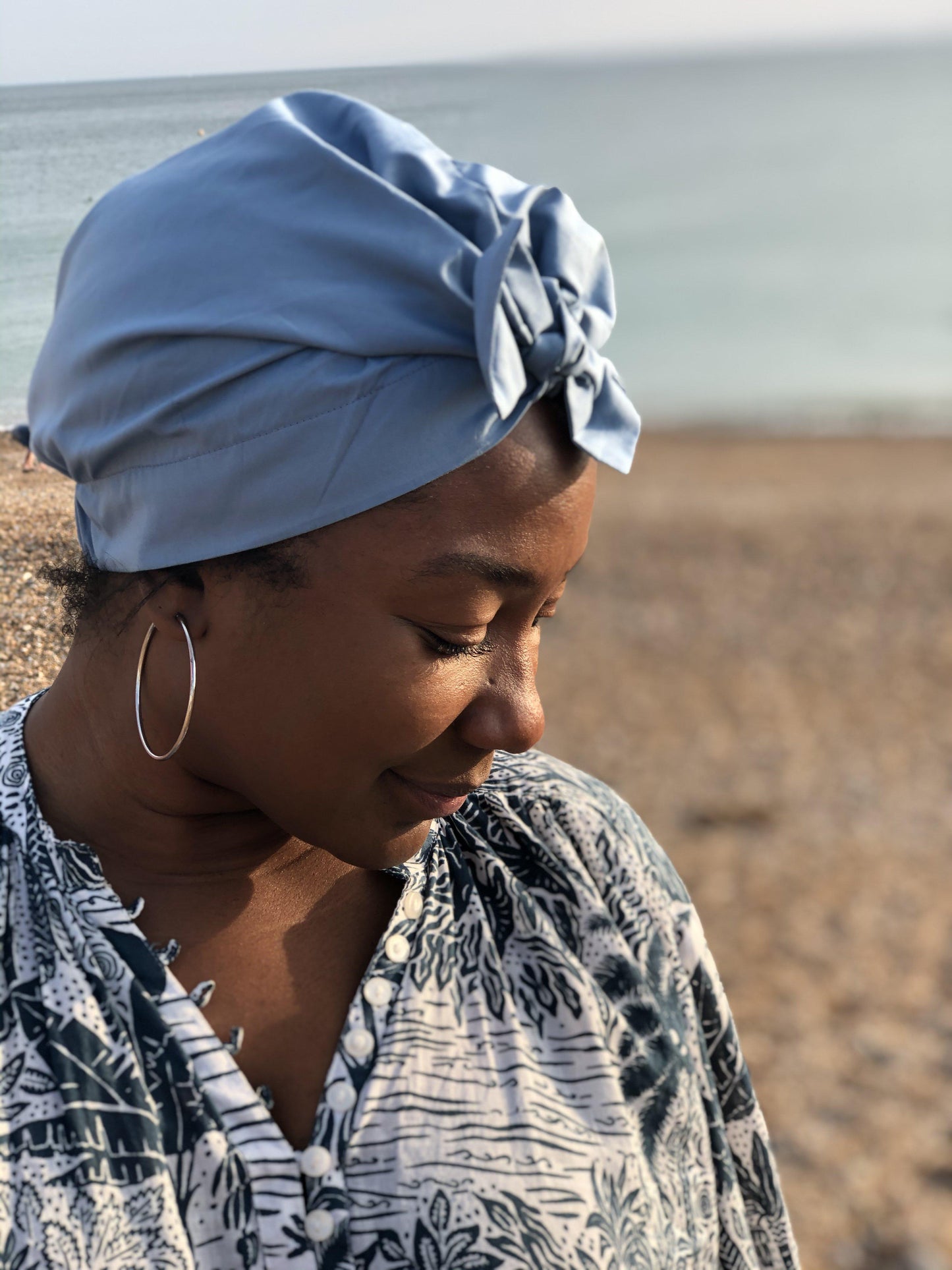Ladies Turban Hat - Liberty of London Airforce Blue