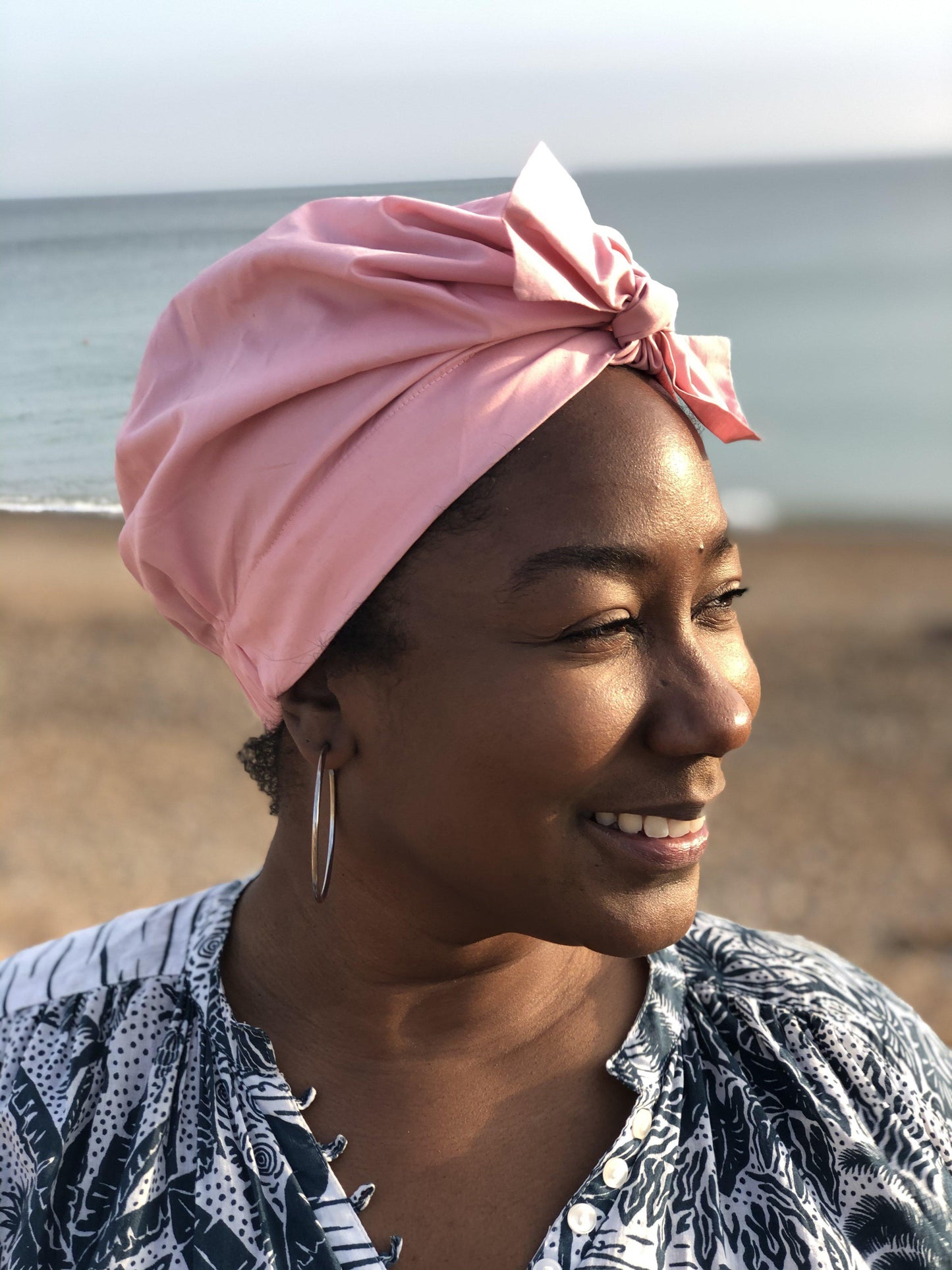 Ladies Turban Hat - Liberty of London Dusty Pink