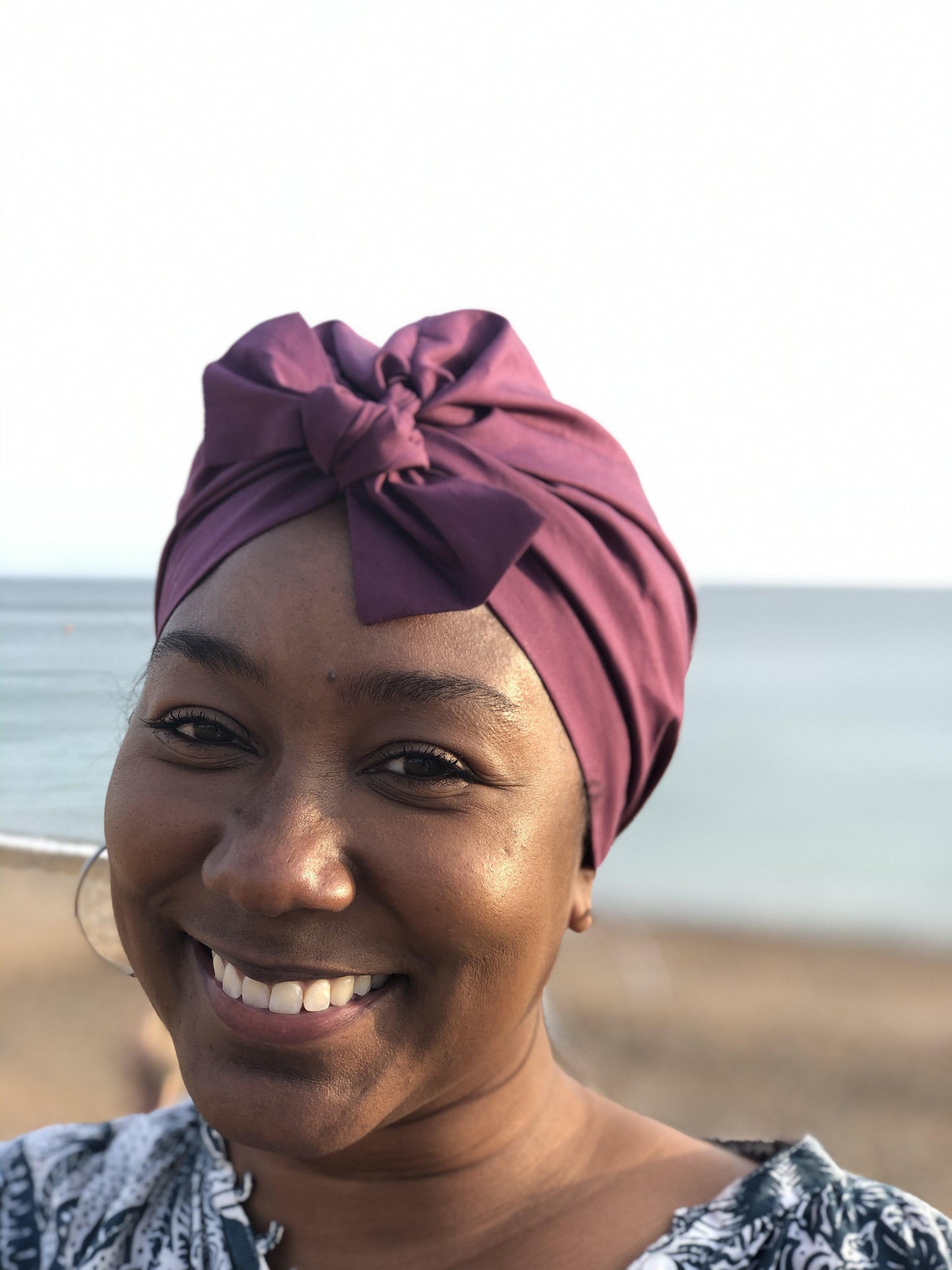 Ladies Turban Hat - Liberty of London Aubergine Purple