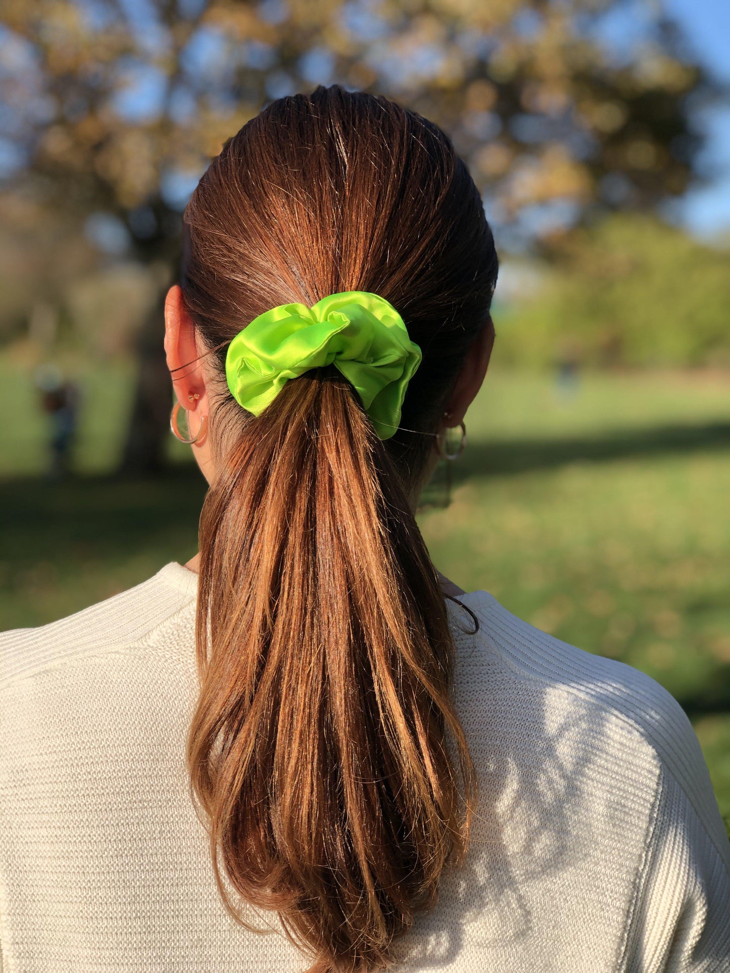 Pure Mulberry Silk Hair tie Scrunchies - various jewel colours