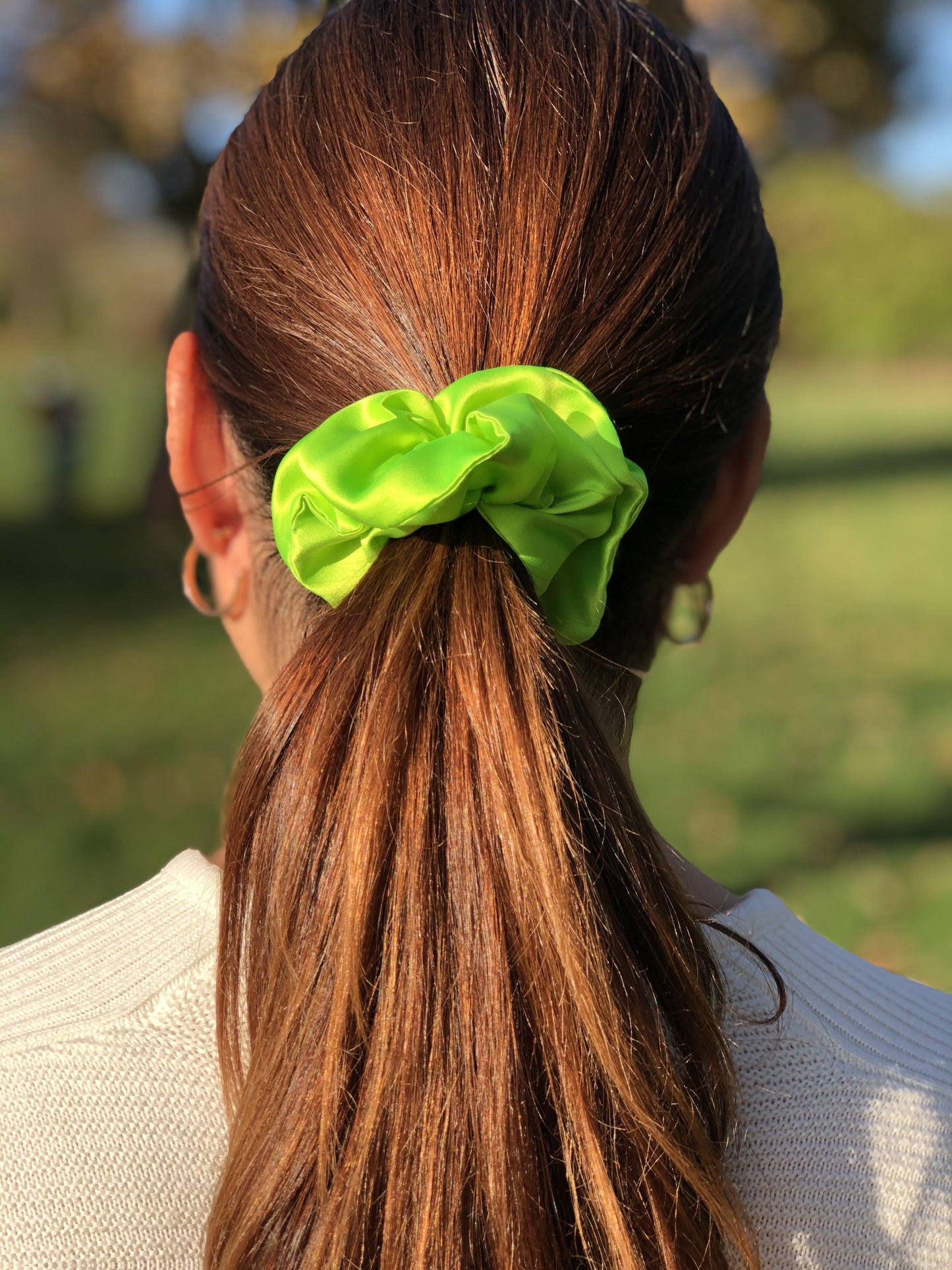 Pure Mulberry Silk Hair tie Scrunchies - various jewel colours