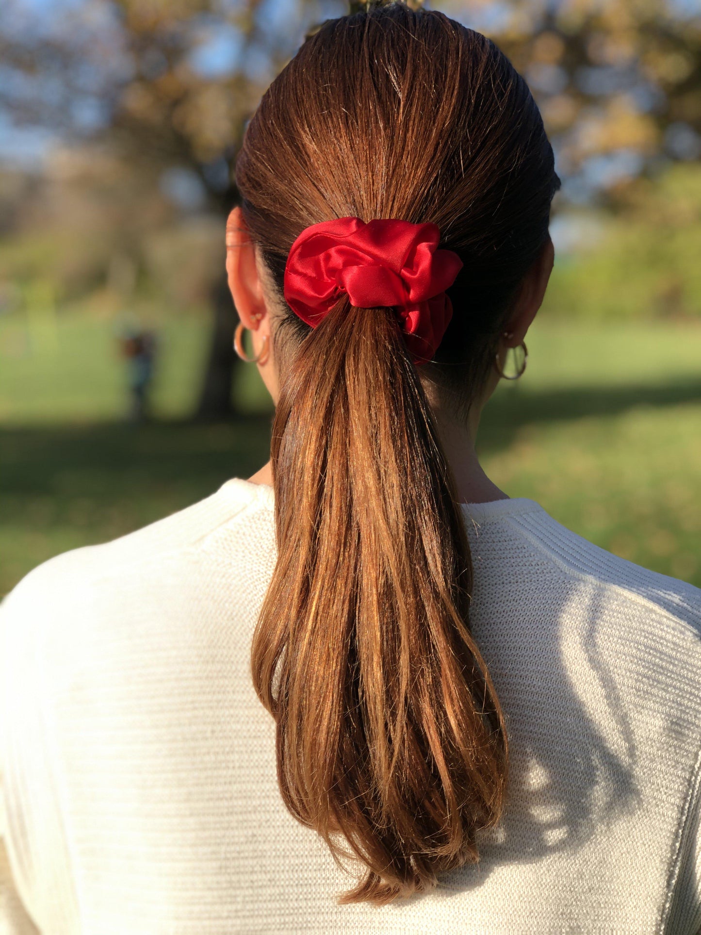 Pure Mulberry Silk Hair tie Scrunchies - various jewel colours