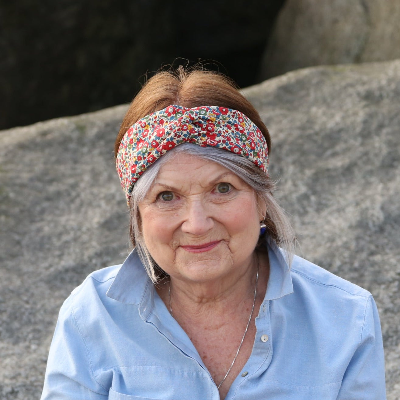 Twisted Turban Headband - Red Betsy Ann Liberty of London print
