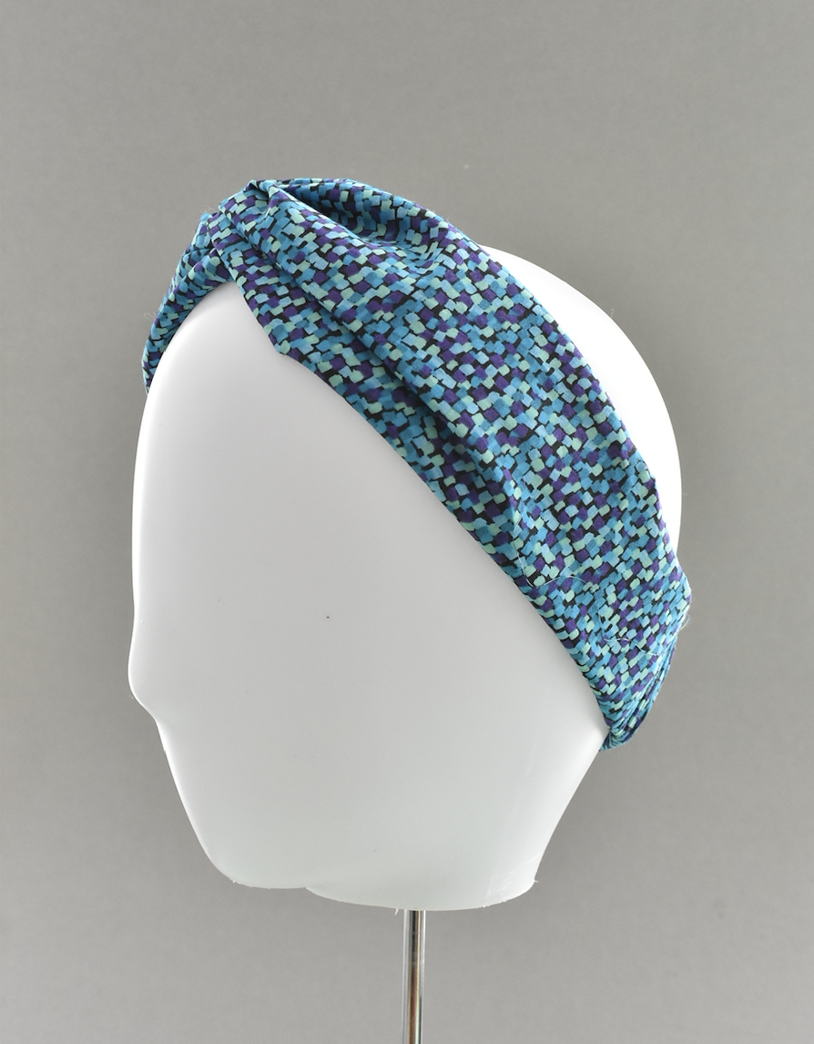 Ladies Twisted Turban Headband - Liberty of London Mayhaze blue - Tot Knots of Brighton