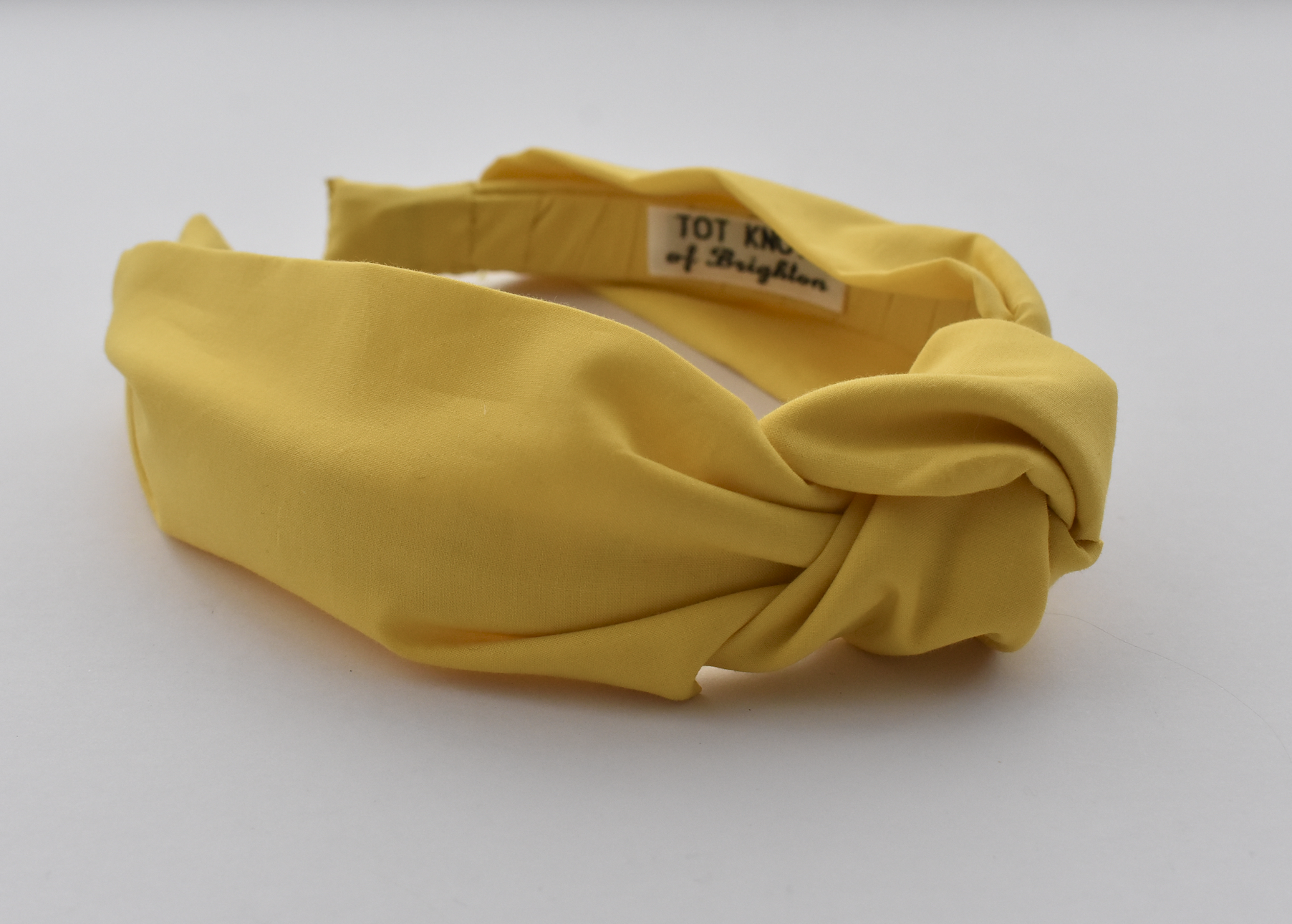 Ladies Tot Knot Alice band - Liberty of London Bright Yellow - Tot Knots of Brighton