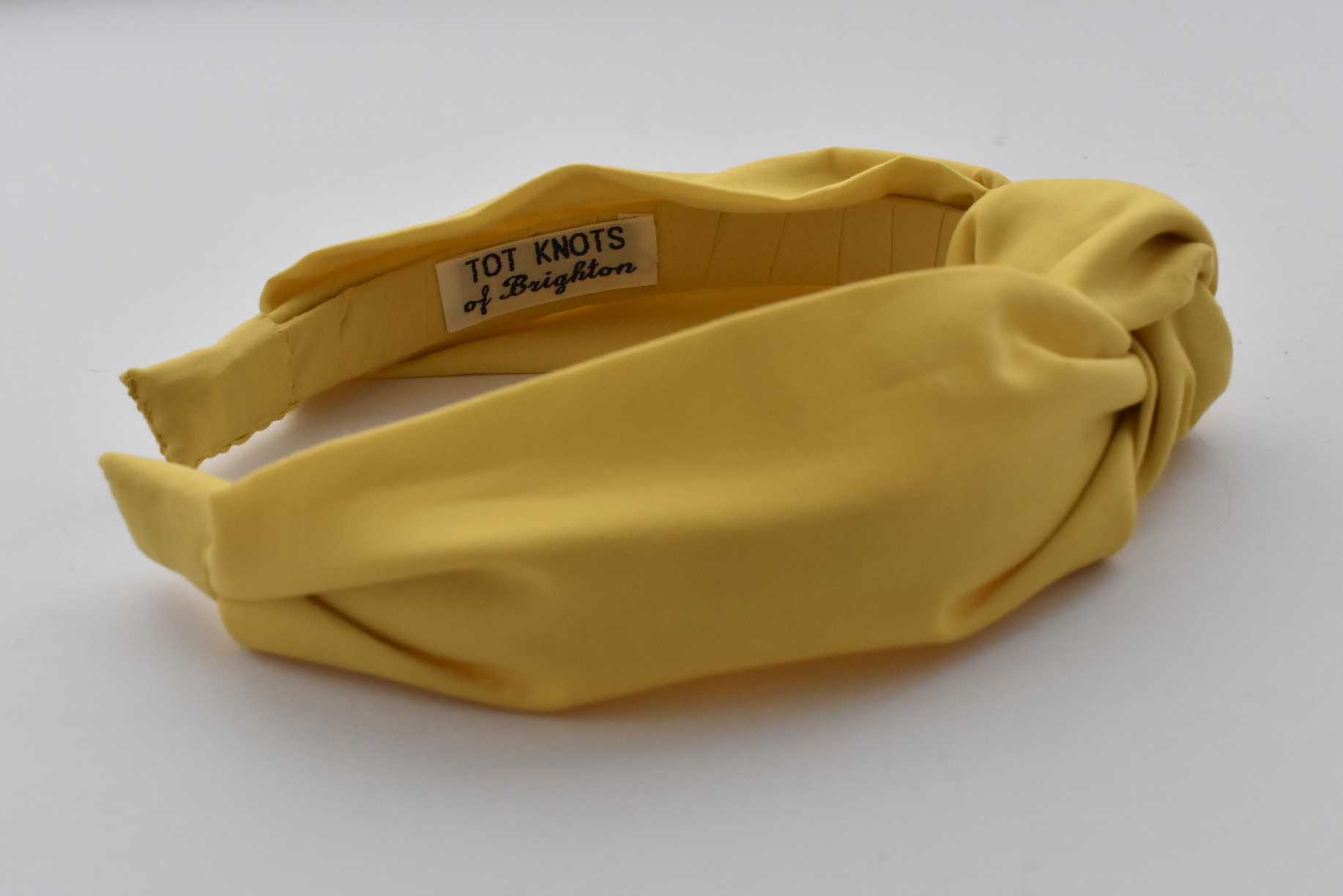 Ladies Tot Knot Alice band - Liberty of London Bright Yellow - Tot Knots of Brighton