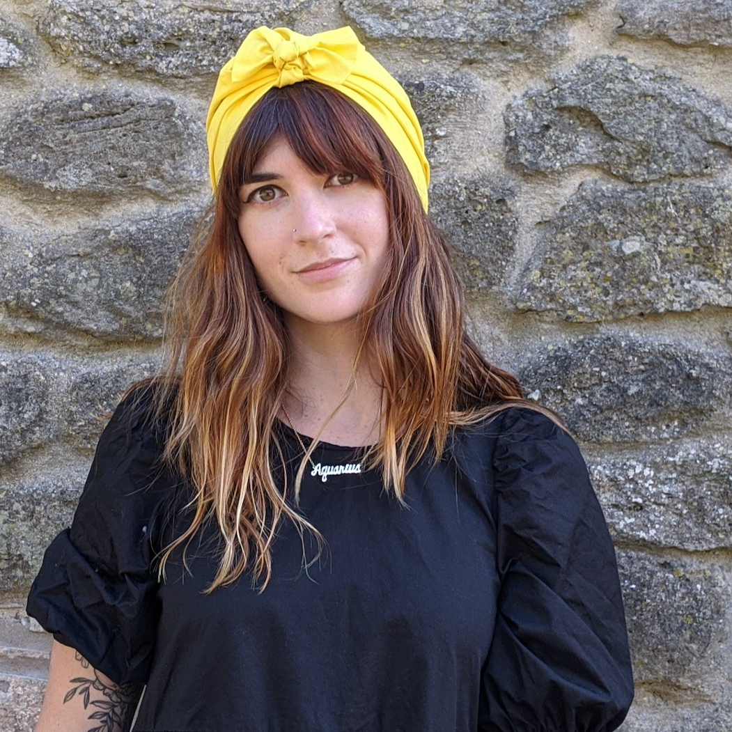 100% silk lined Turban & Head wrap - Yellow Liberty of London - Tot Knots of Brighton