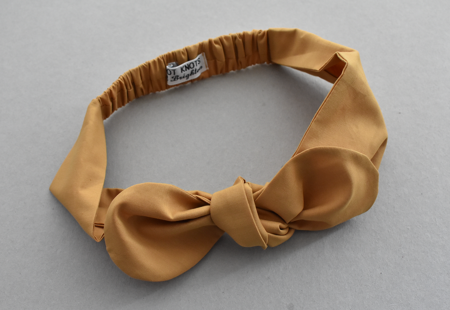Kids Knot Tie hairband - Liberty of London Yellow Mustard