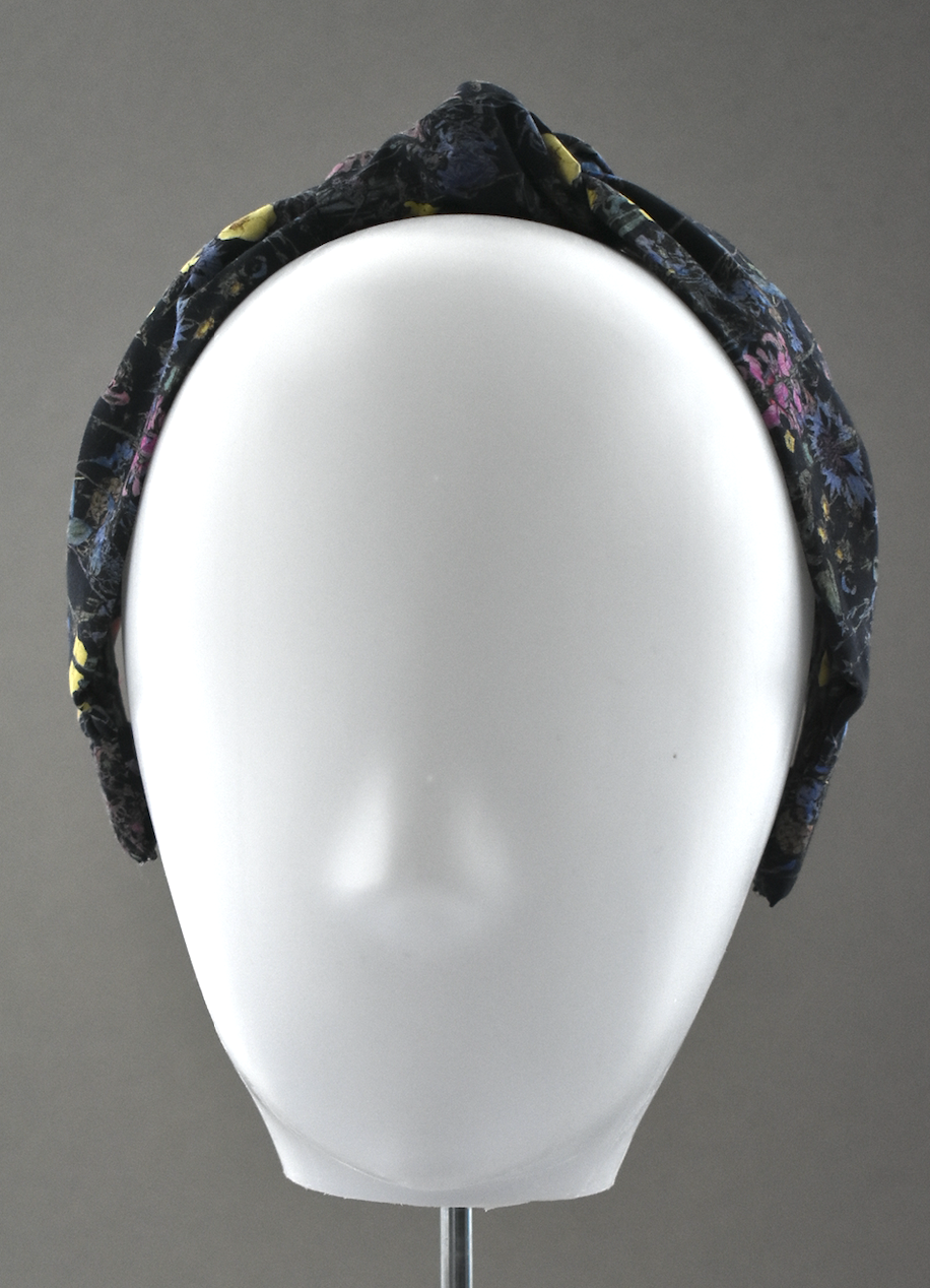Ladies Knot Alice band - Liberty of London Black Wild Flowers