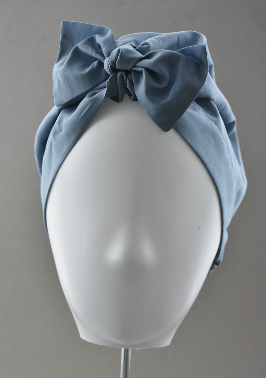 Ladies Turban Hat - Liberty of London Airforce Blue
