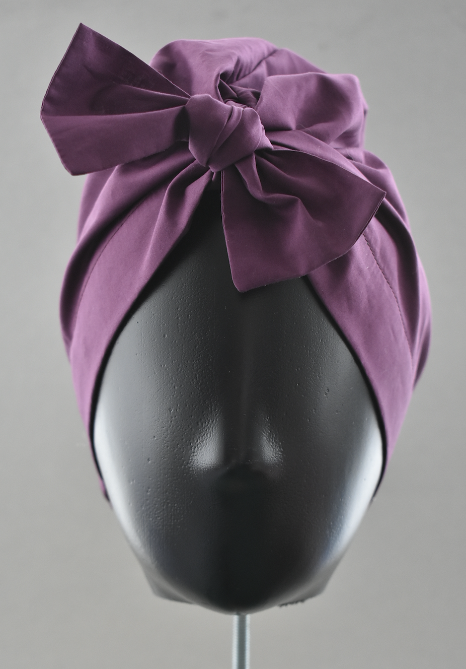 Ladies Turban Hat - Liberty of London Aubergine Purple