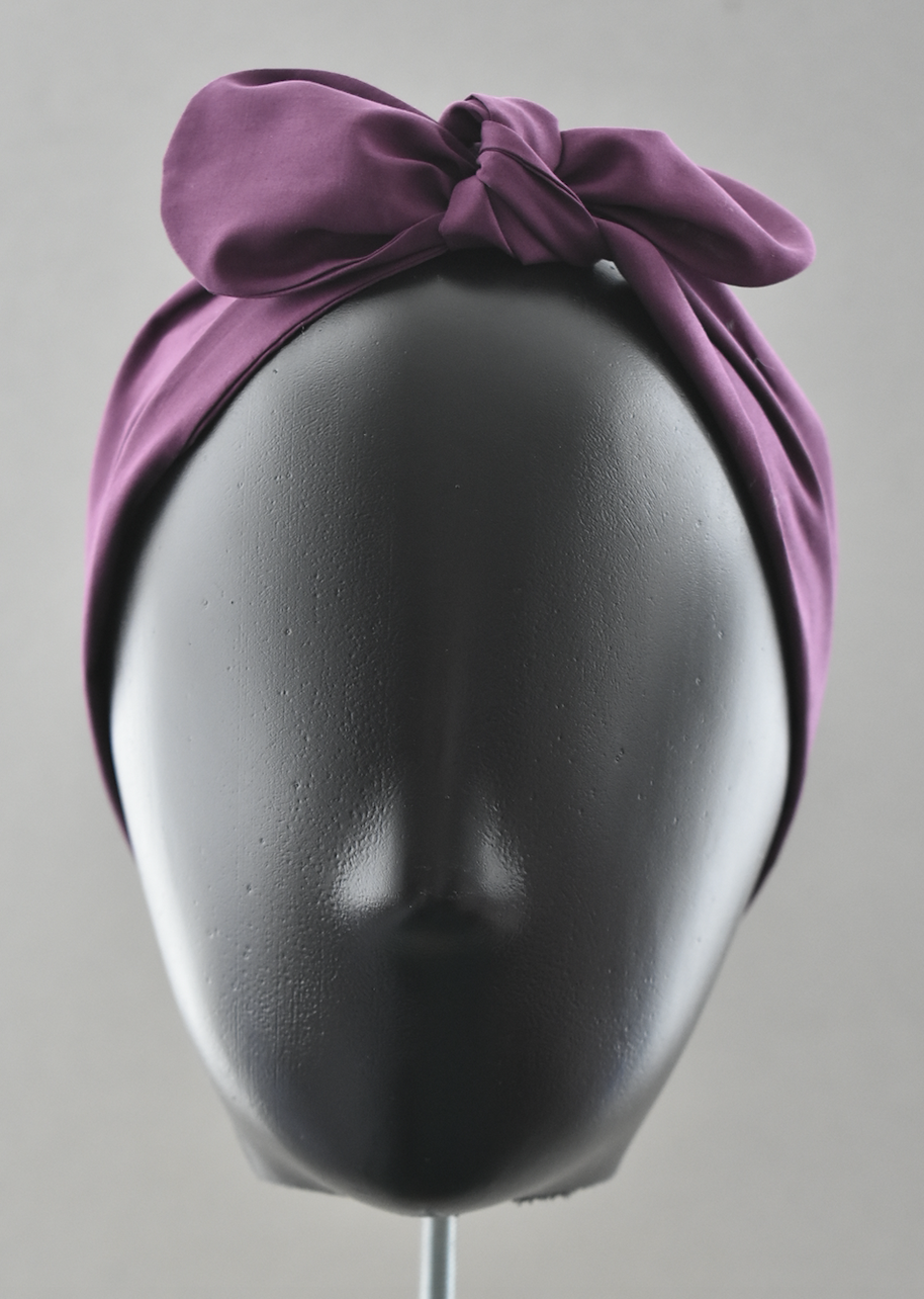 Ladies Knot hairband - Liberty of London Aubergine Purple