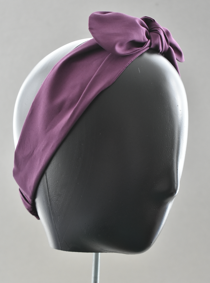 Ladies Knot hairband - Liberty of London Aubergine Purple