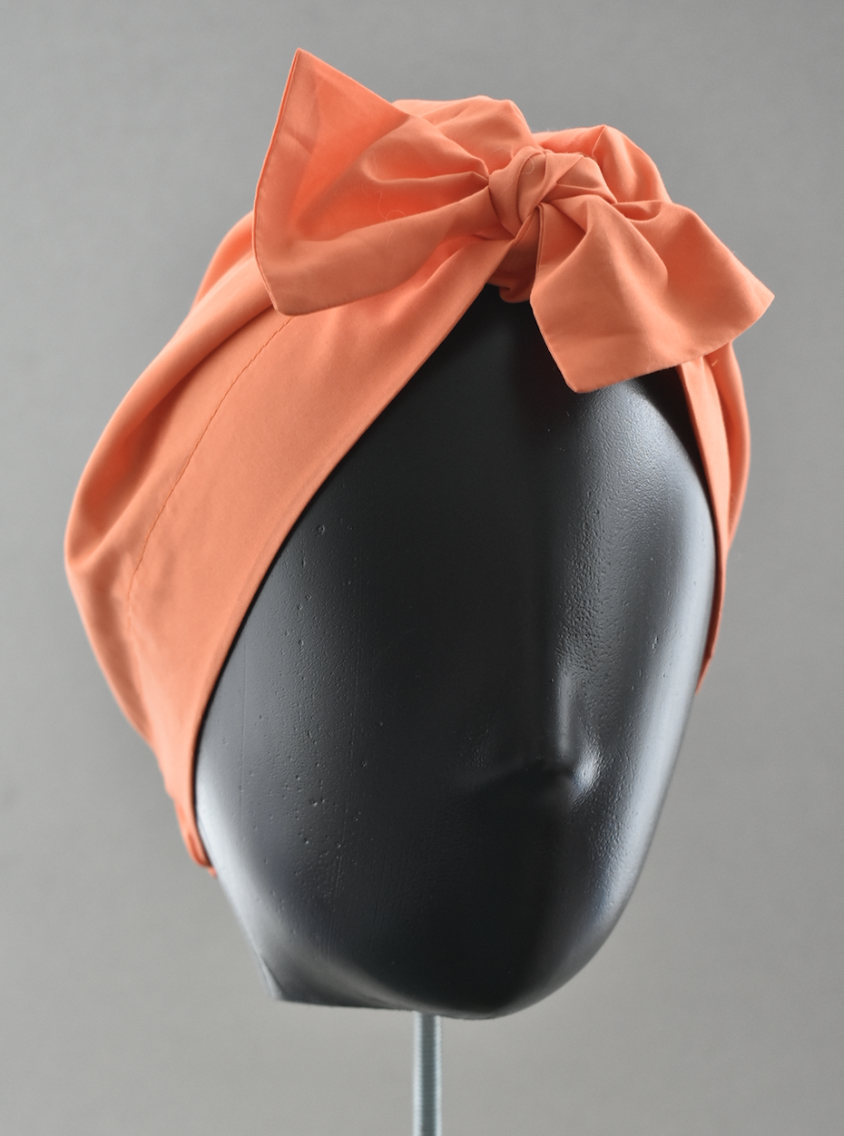 Ladies Turban Hat - Liberty of London Tangerine Orange