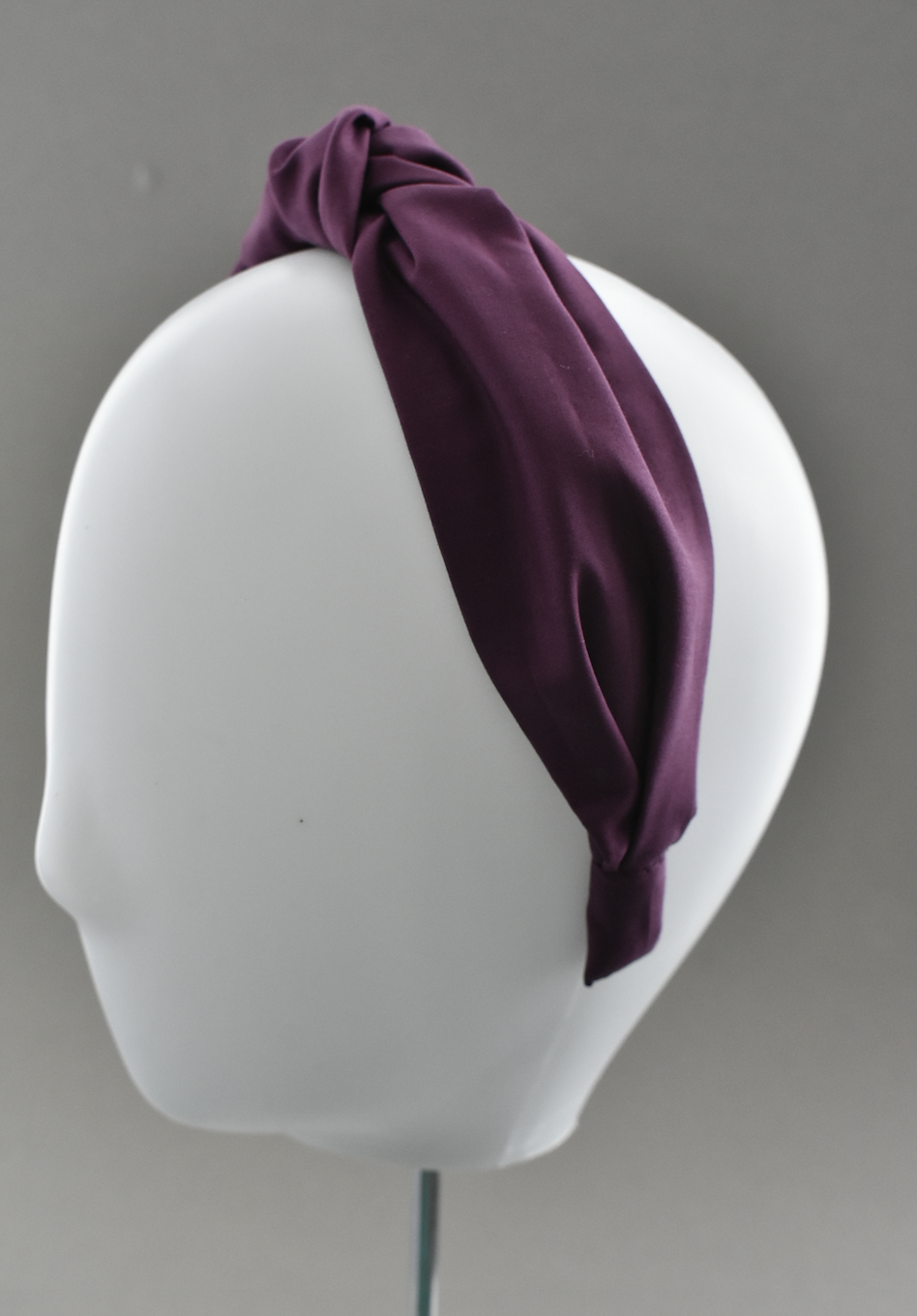 Ladies Knot Alice band - Liberty of London Aubergine Purple