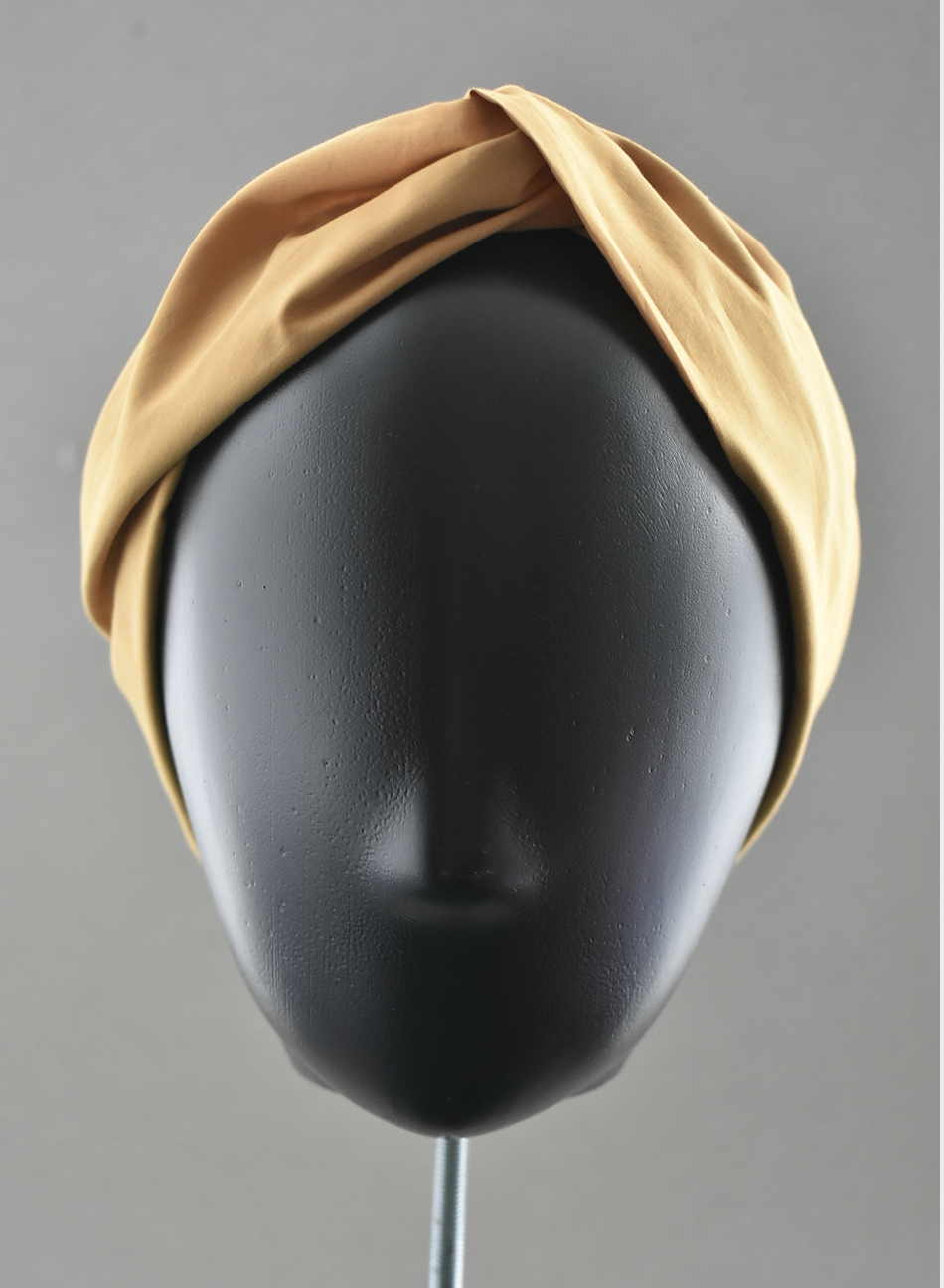 Ladies Twisted Turban Headband - Liberty of London Mustard Yellow