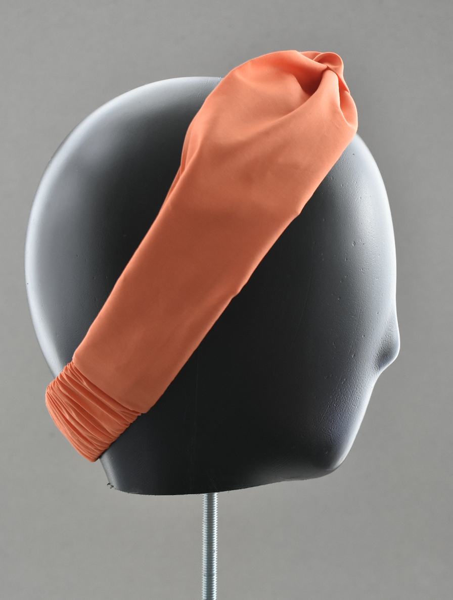 Ladies Twisted Turban Headband - Liberty of London Tangerine Orange