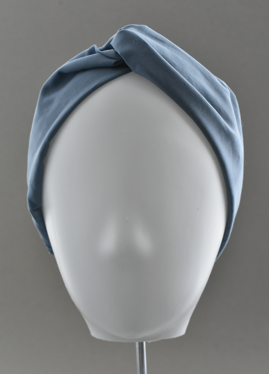 Ladies Twisted Turban Headband - Liberty of London Airforce Blue