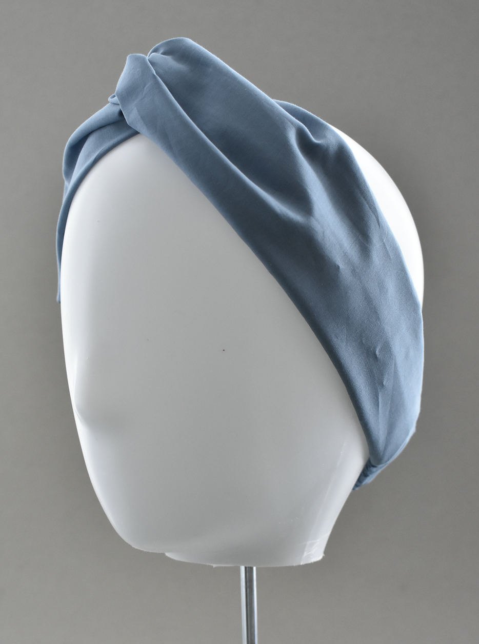 Ladies Twisted Turban Headband - Liberty of London Airforce Blue